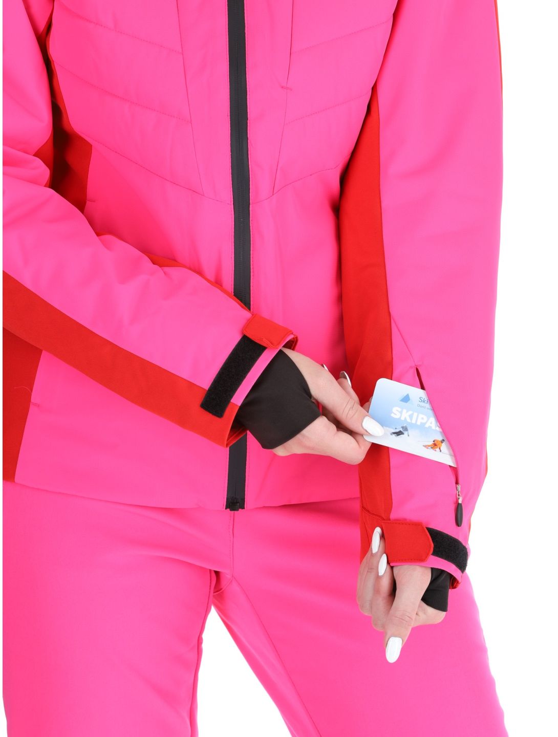 Icepeak, Eleele Skijacke Damen Raspberry rot 