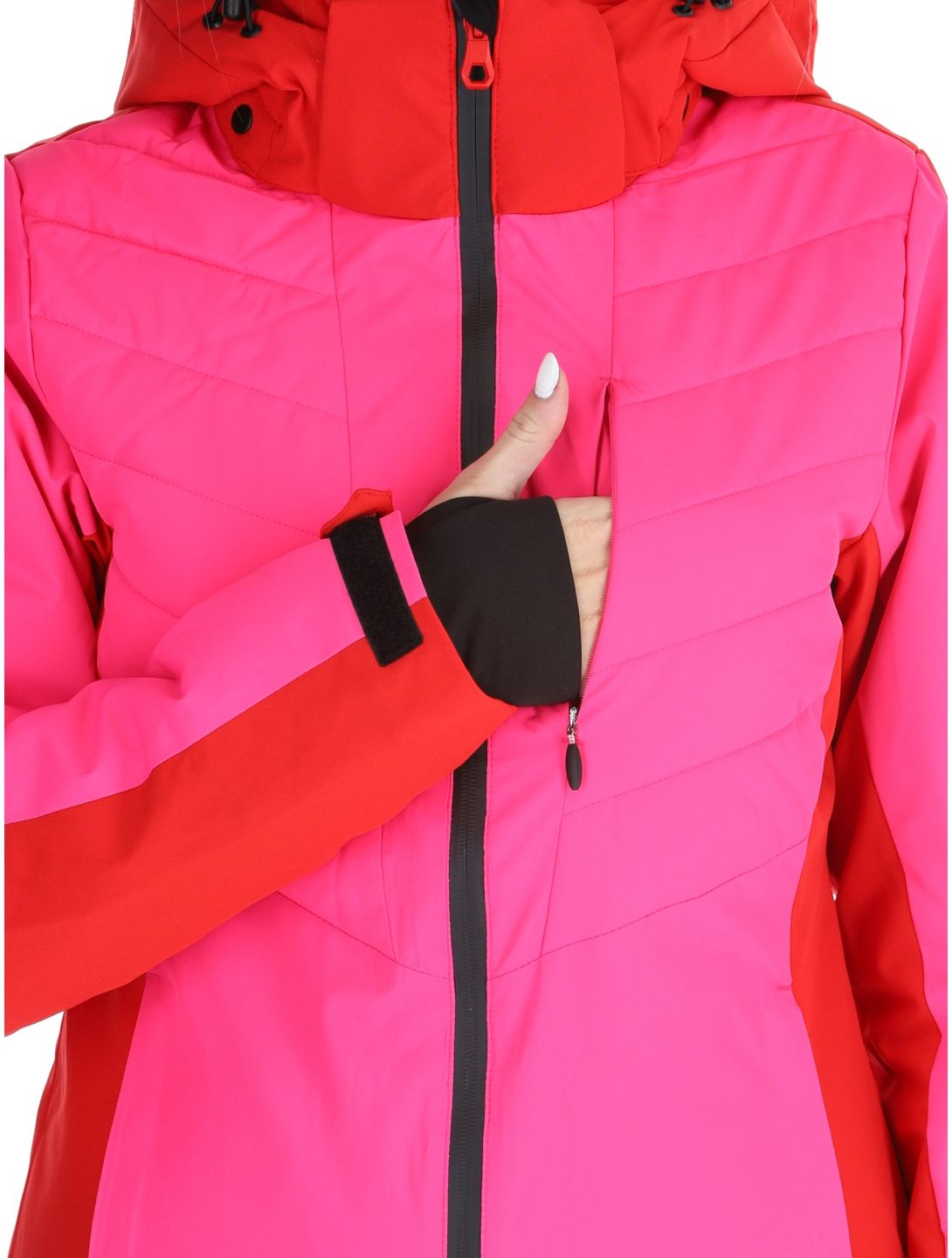 Icepeak, Eleele Skijacke Damen Raspberry rot 