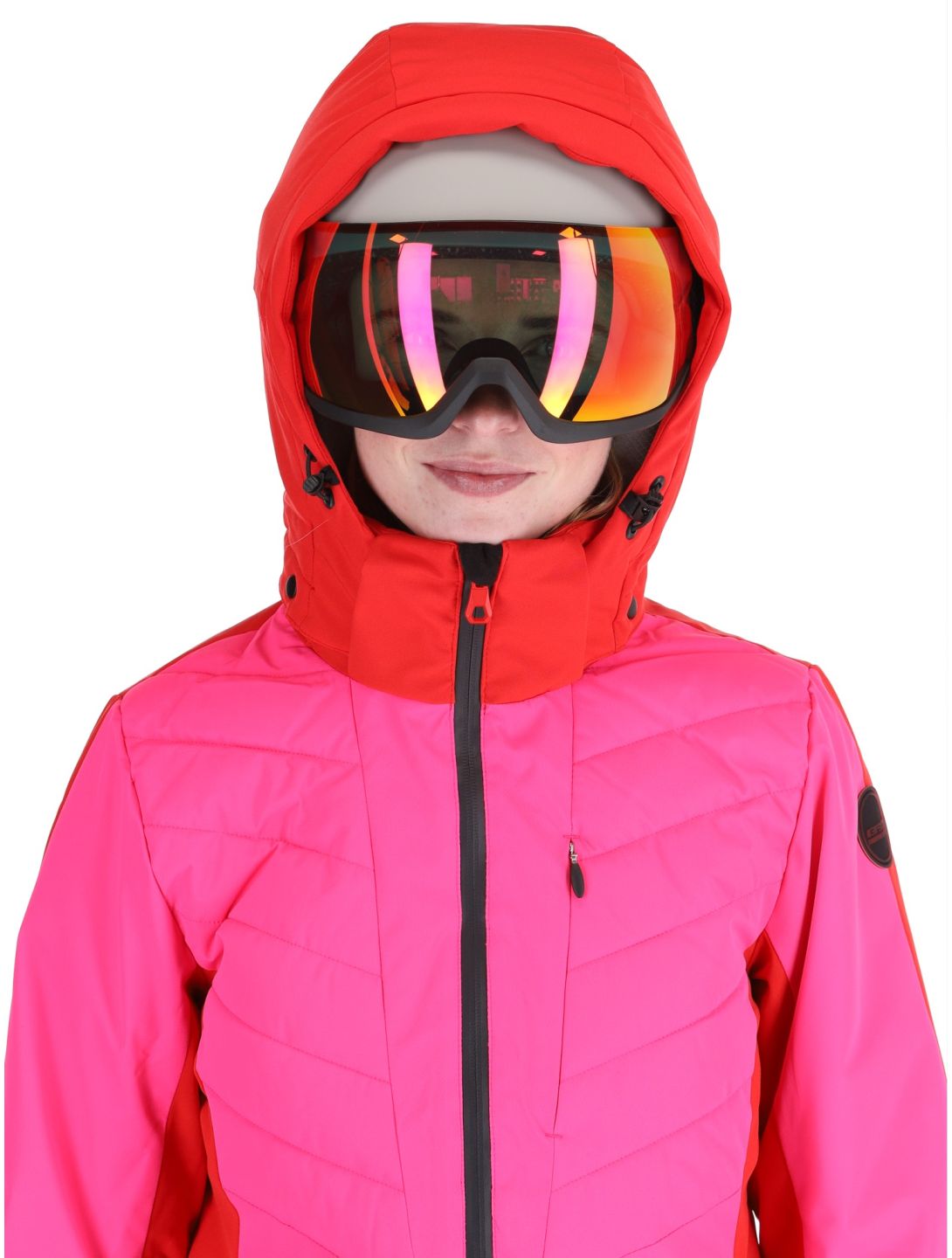 Icepeak, Eleele Skijacke Damen Raspberry rot 