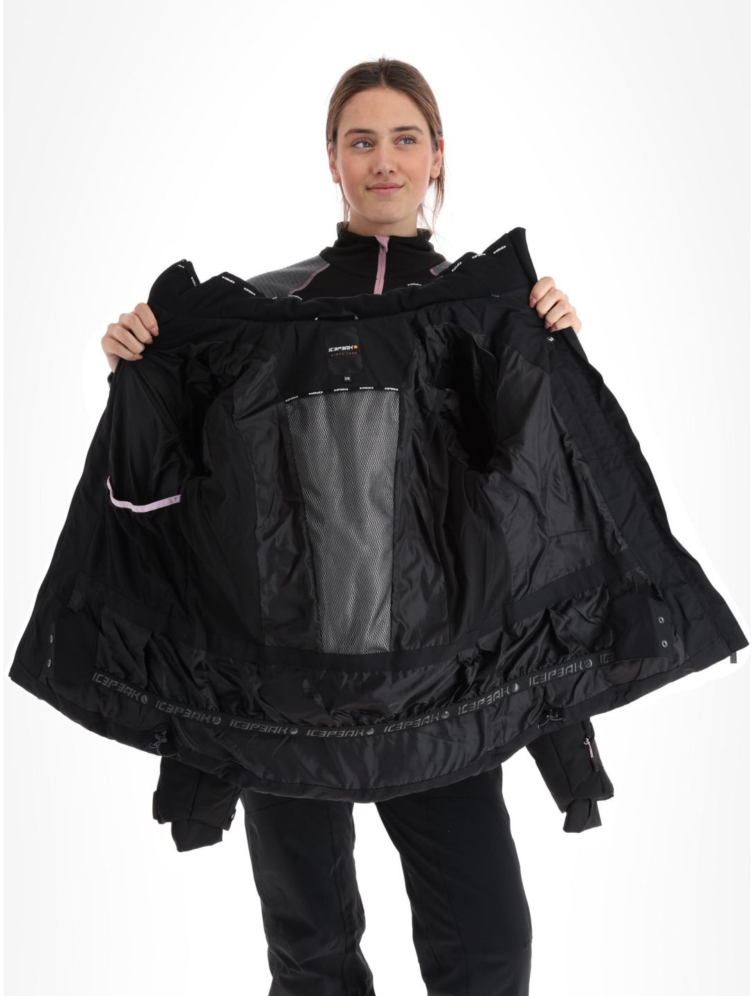 Icepeak, Elsa Skijacke Damen Black schwarz 