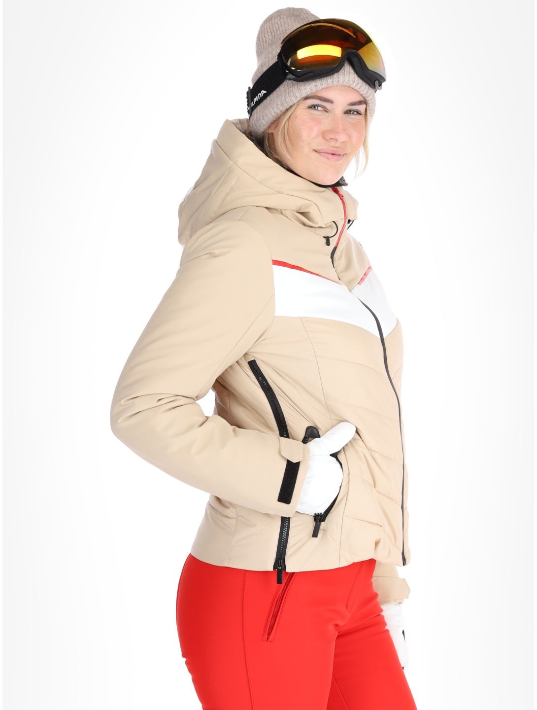 Icepeak, Elsah Skijacke Damen Beige beige 