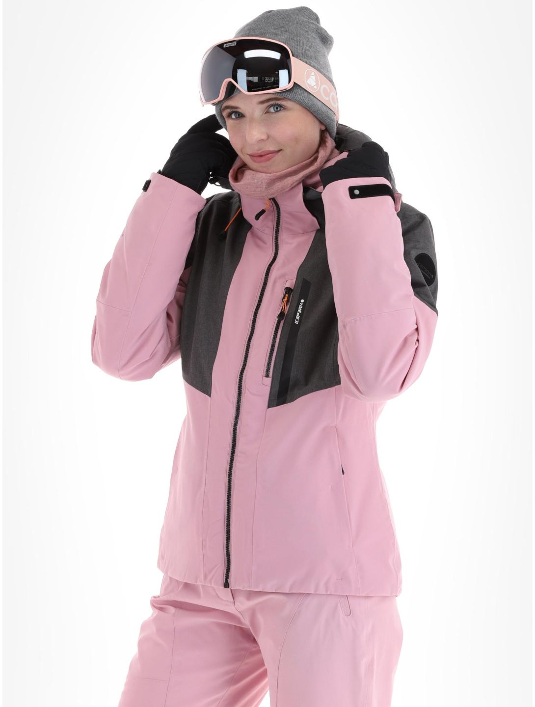 Icepeak, Faenza Skijacke Damen Lavender grau, rosa 