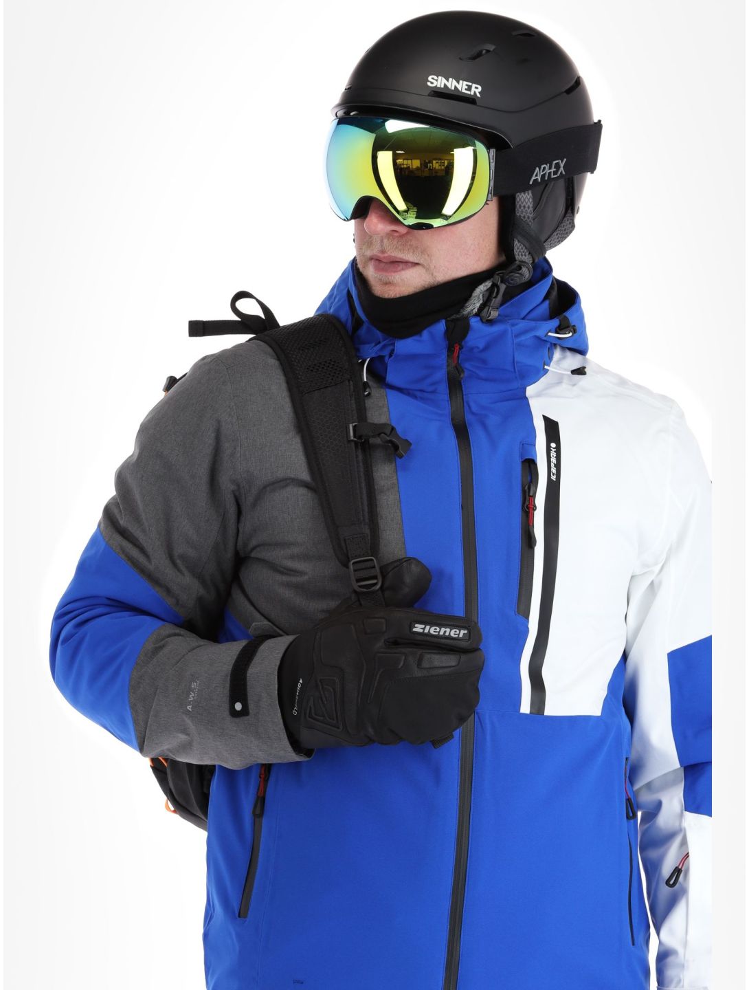 Icepeak, Fircrest Skijacke Herren Blue grau, weiß 