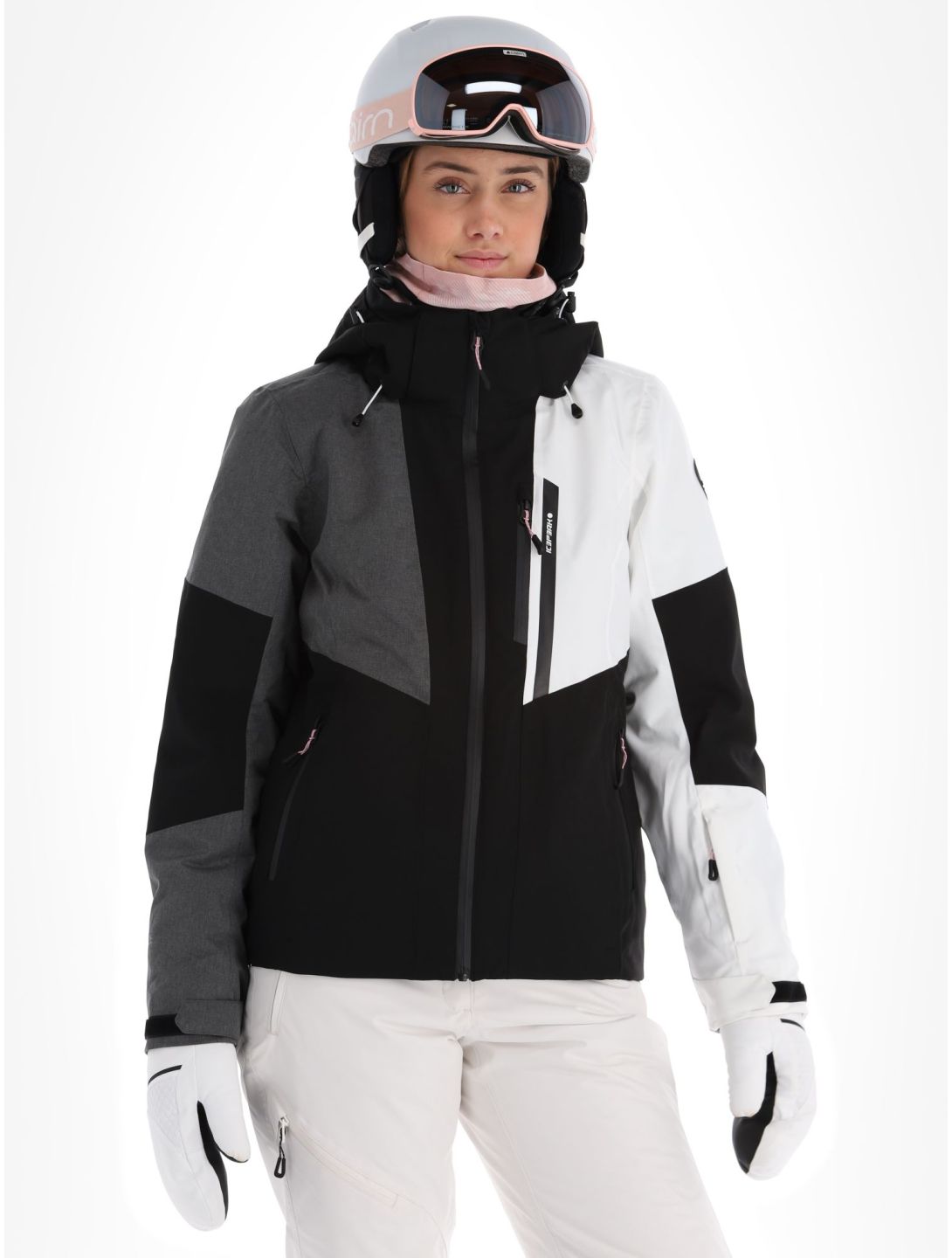 Icepeak, Fithian Skijacke Damen Black grau, schwarz, weiß 