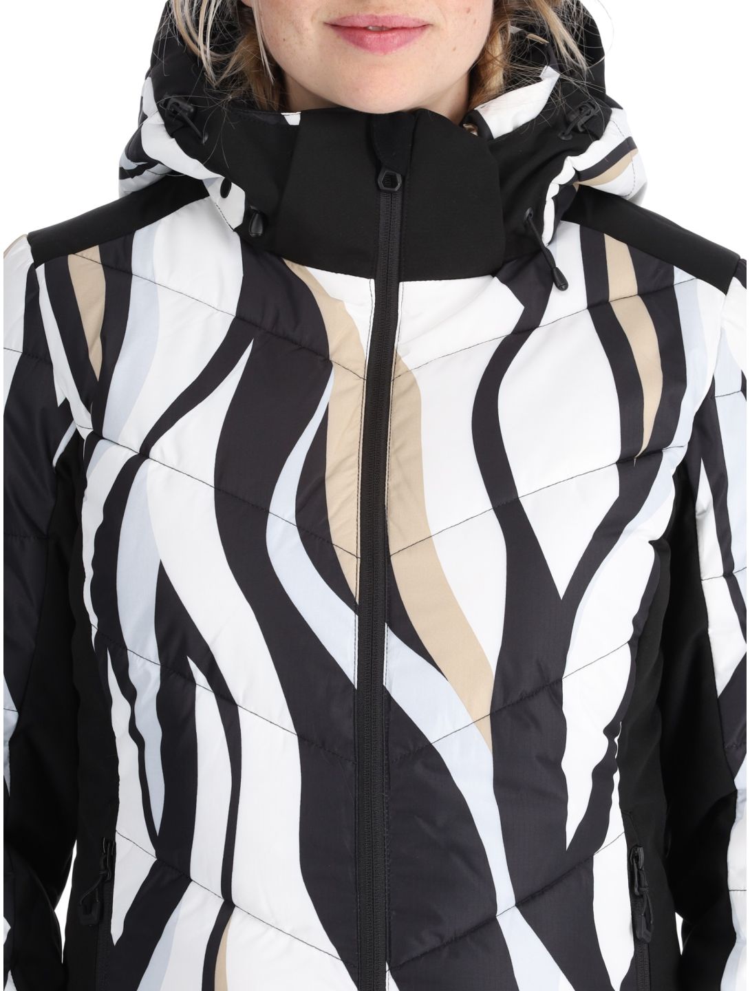 Icepeak, Flippin Skijacke Damen Black White schwarz, weiß 