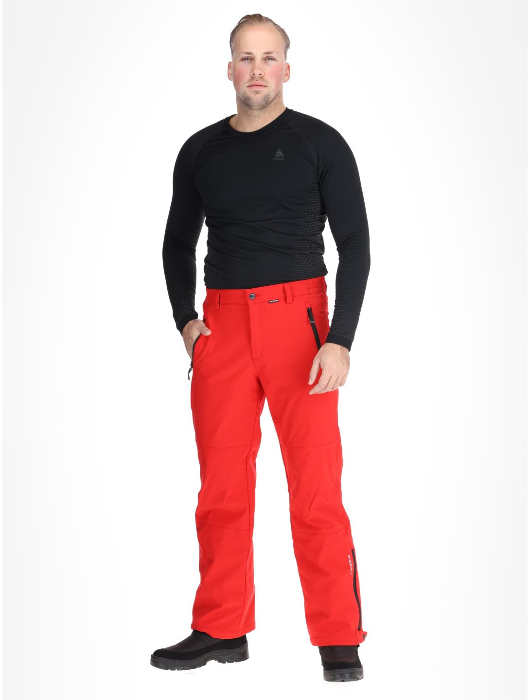 Icepeak, Frankfurt Softshell Skihose kurzes Modell Herren Coral-Red rot 