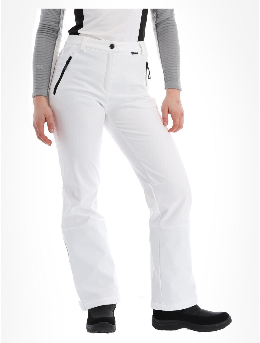 Icepeak, Frechen Softshell Skihose kurzes Modell Damen Optic White weiß 