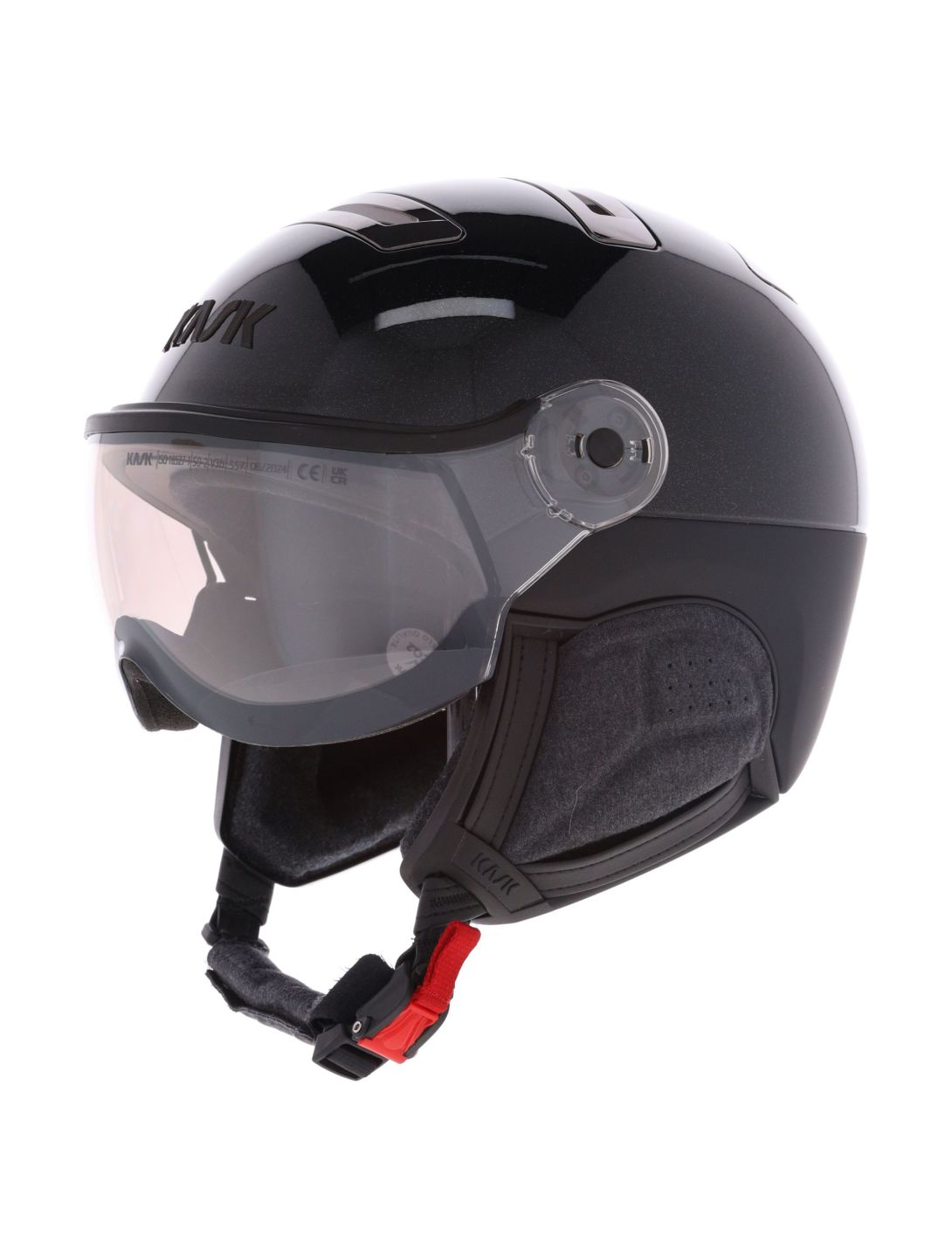 Kask, Piuma-R Chrome Visor Skihelm mit Visier Unisex Black schwarz 