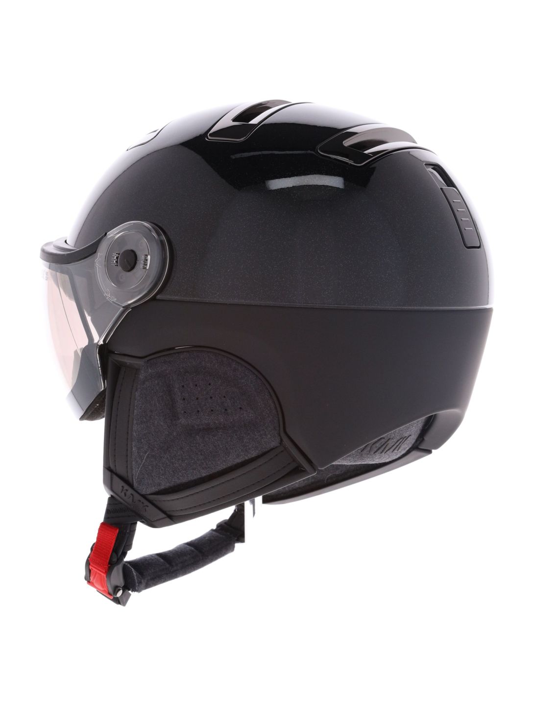 Kask, Piuma-R Chrome Visor Skihelm mit Visier Unisex Black schwarz 