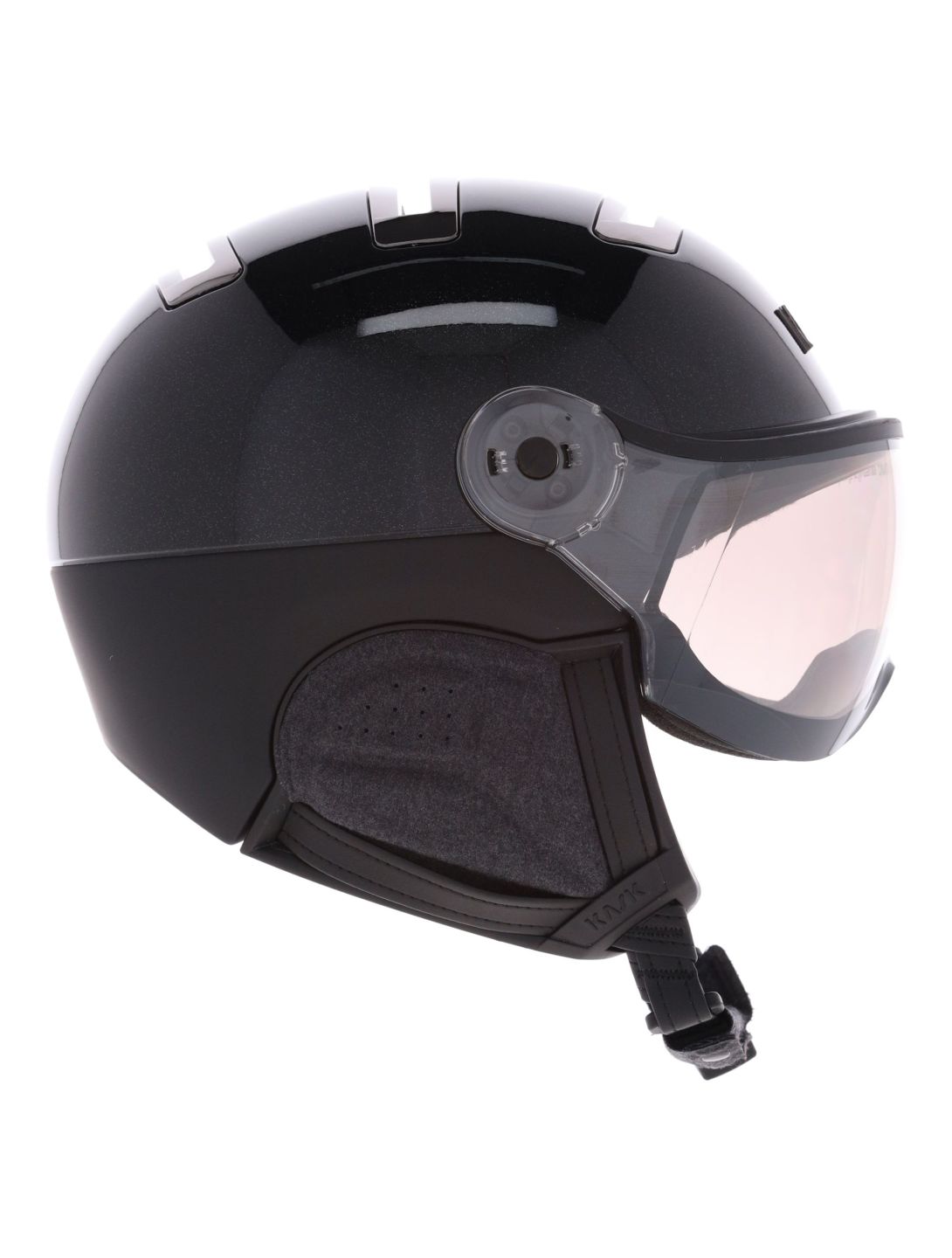 Kask, Piuma-R Chrome Visor Skihelm mit Visier Unisex Black schwarz 