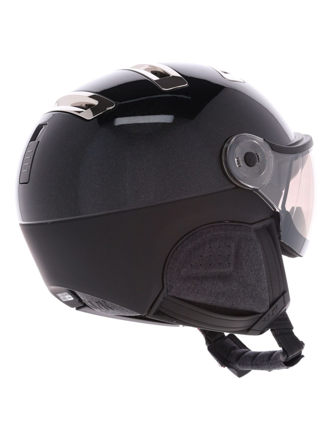 Kask, Piuma-R Chrome Visor Skihelm mit Visier Unisex Black/Silver schwarz, Zilver 