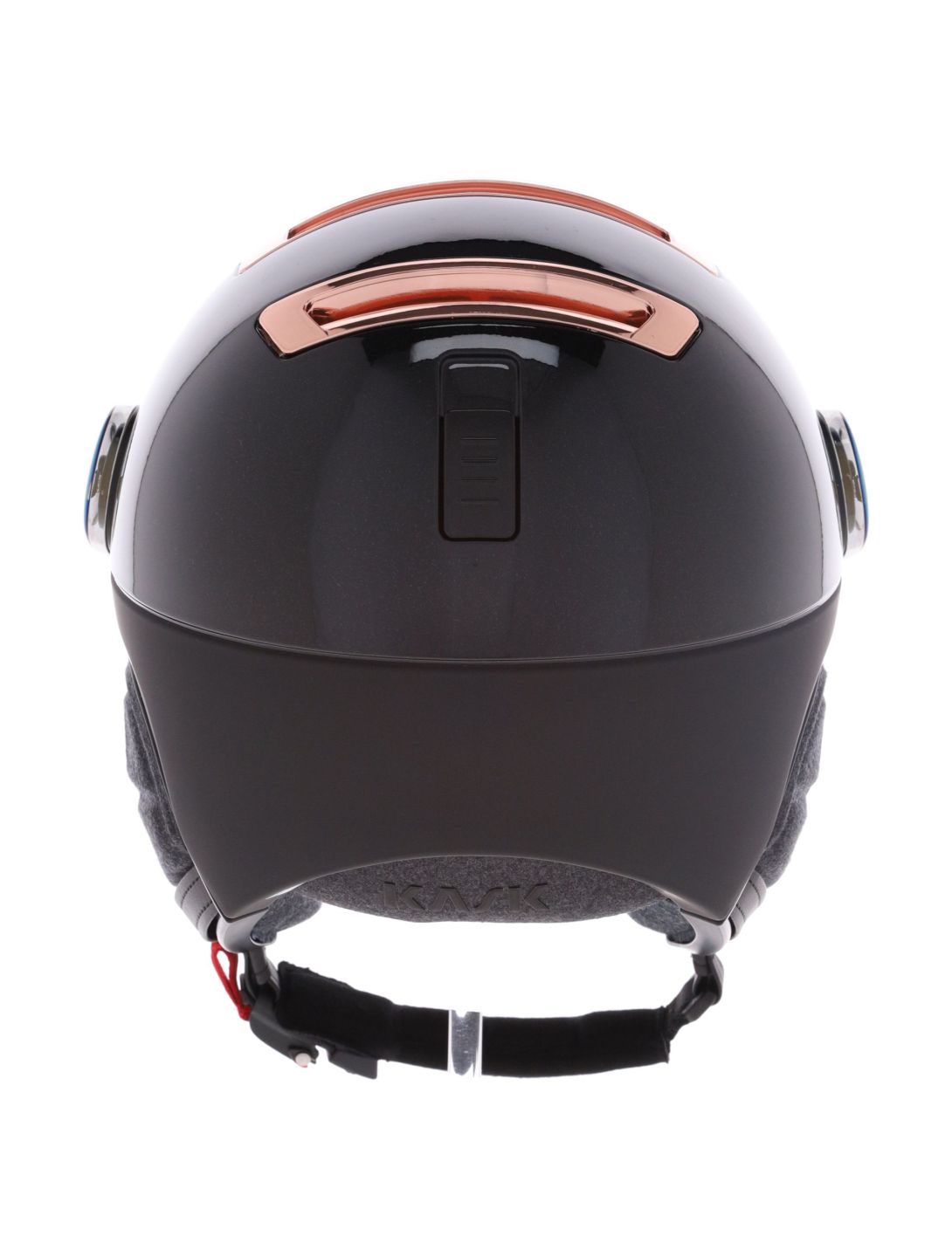 Kask, Piuma-R Chrome Visor Skihelm mit Visier Unisex Black/Pink Gold rosa, weiß 