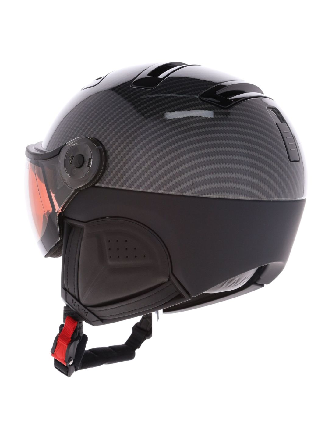 Kask, Piuma-R Elite Skihelm mit Visier Unisex Carbon/Black schwarz 