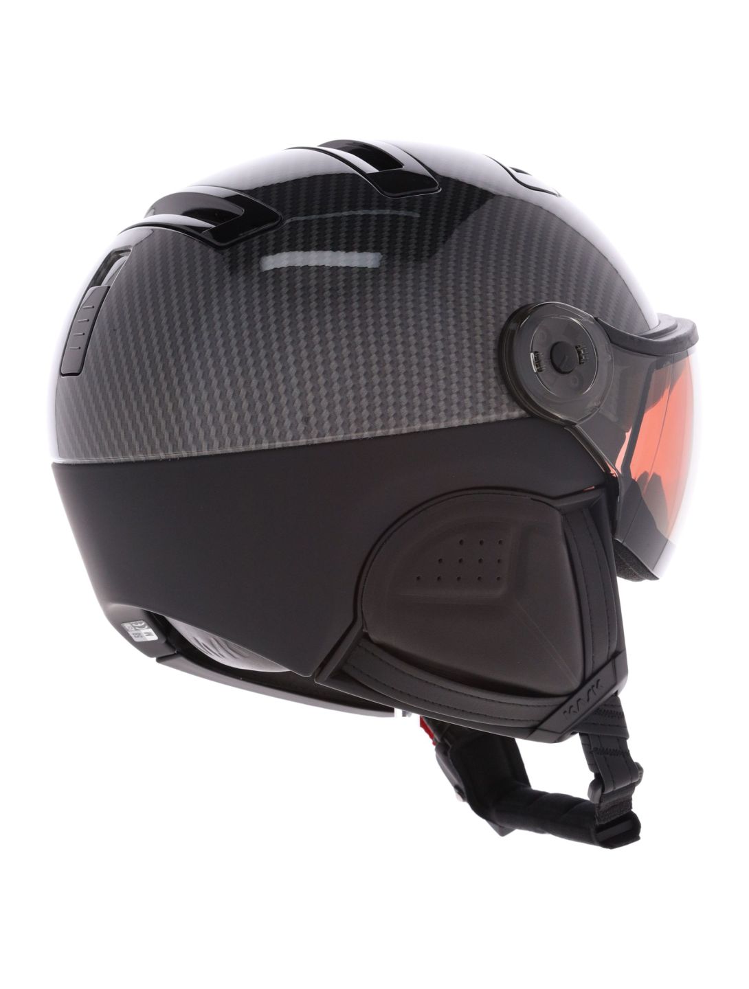 Kask, Piuma-R Elite Skihelm mit Visier Unisex Carbon/Black schwarz 