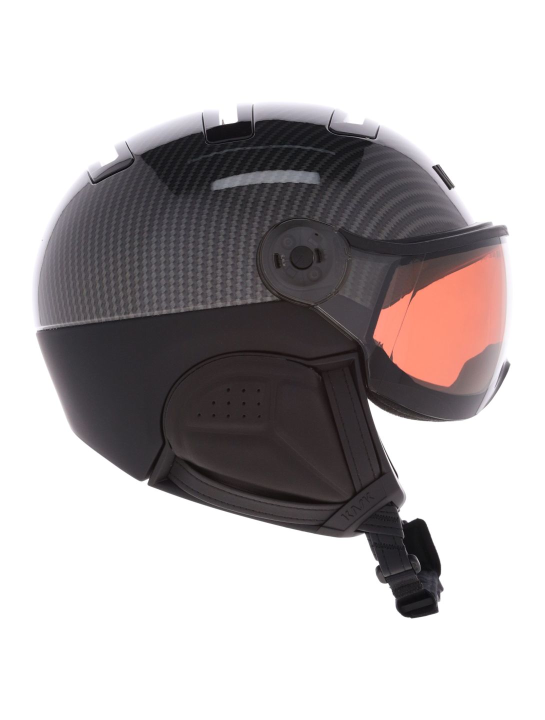 Kask, Piuma-R Elite Skihelm mit Visier Unisex Carbon/Black schwarz 