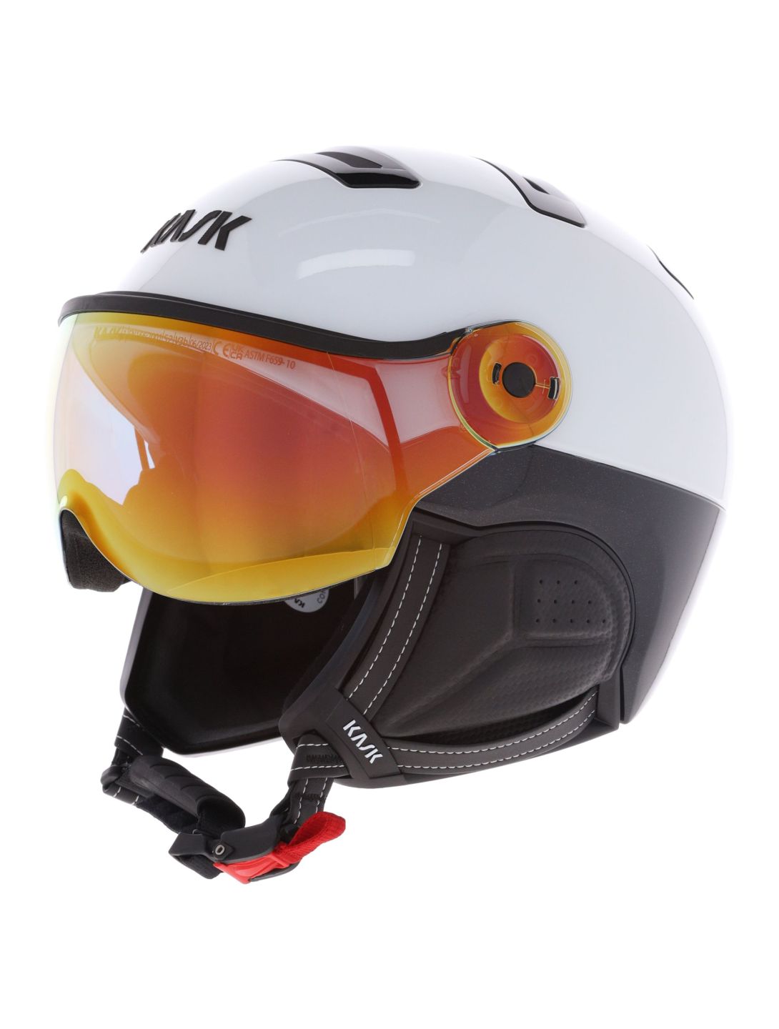 Kask, Piuma-R Montecarlo Skihelm mit Visier Unisex White weiß 