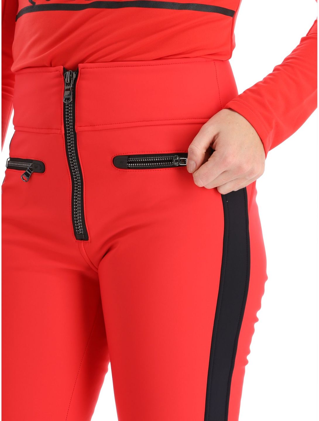 Kelly, April Softshell Skihose Damen Red / Black rot, schwarz 