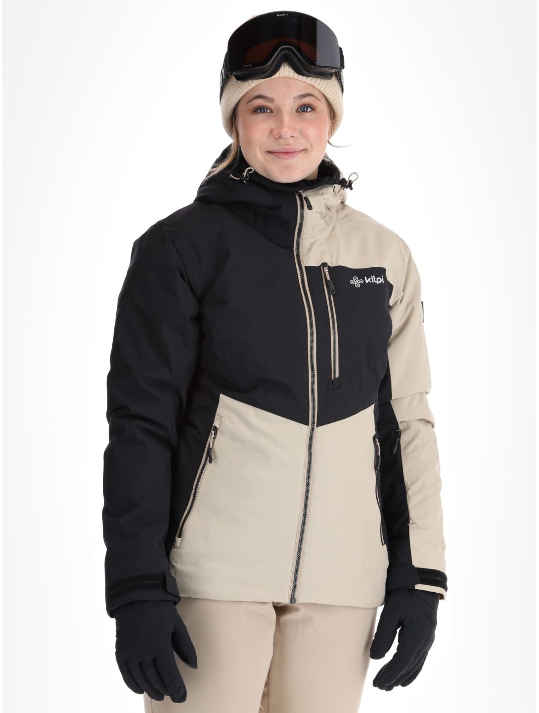 Kilpi, Flip Skijacke Damen Beige beige, schwarz 