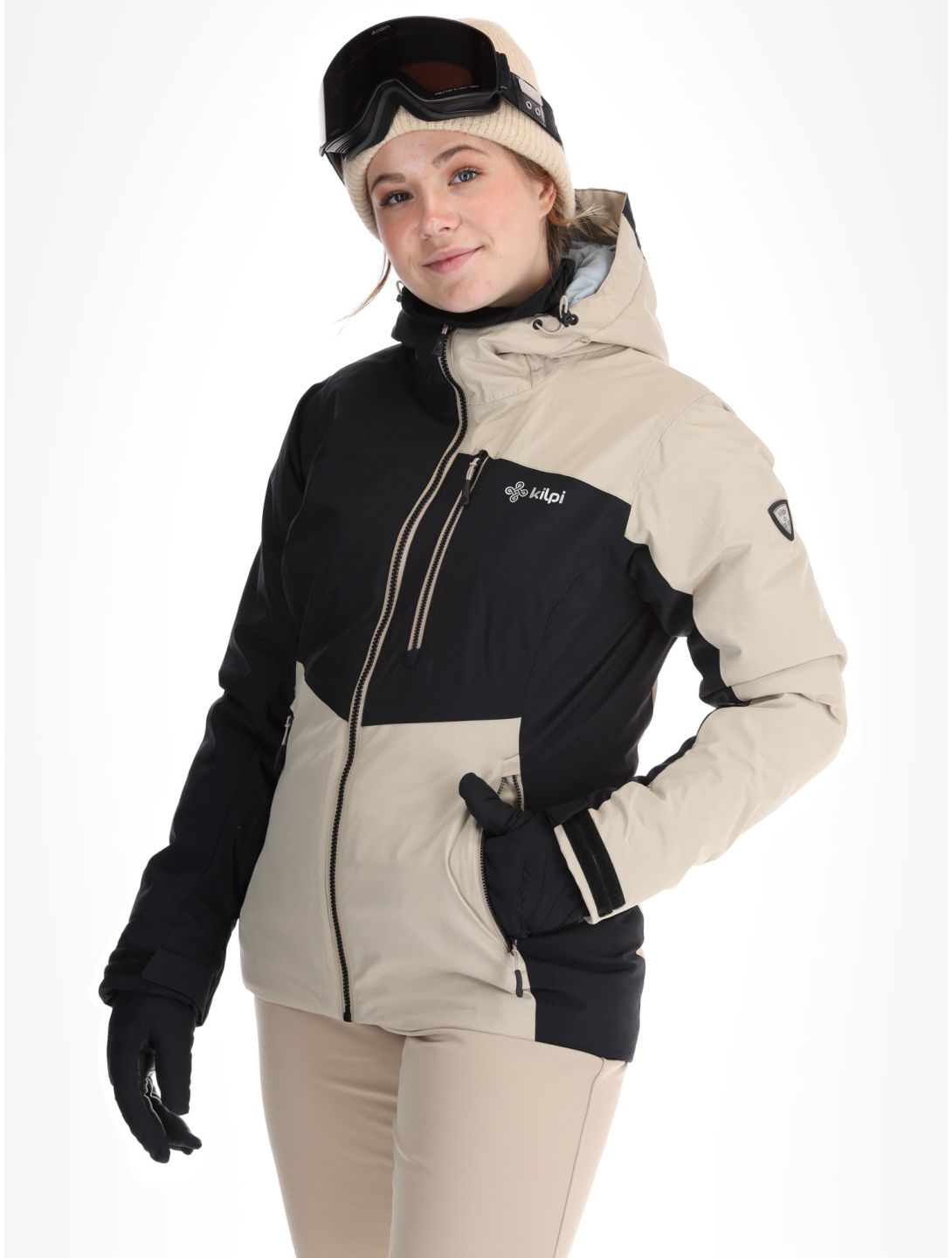 Kilpi, Flip Skijacke Damen Beige beige, schwarz 