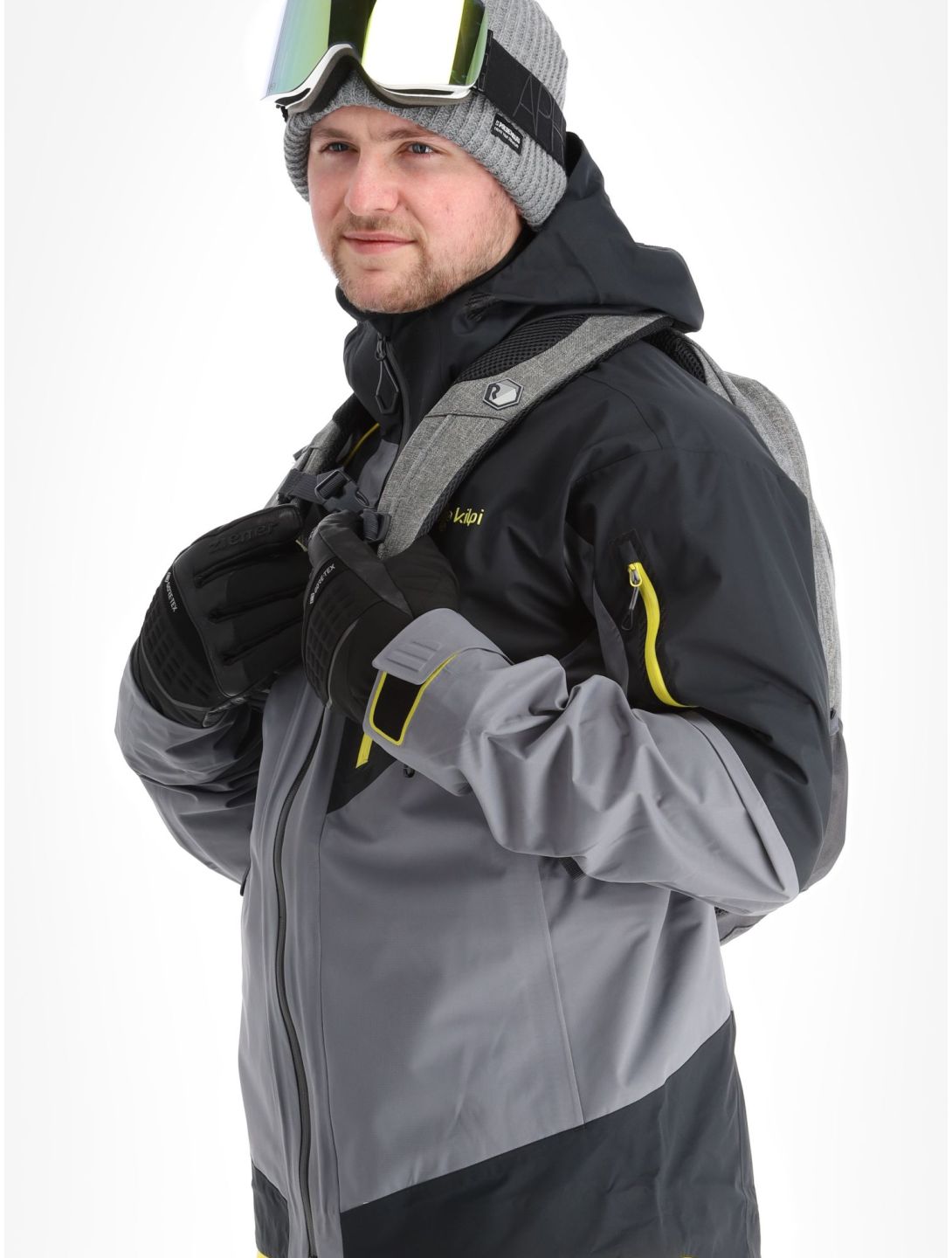 Kilpi, Hastar-M Hardshell Skijacke Herren Grey grau 