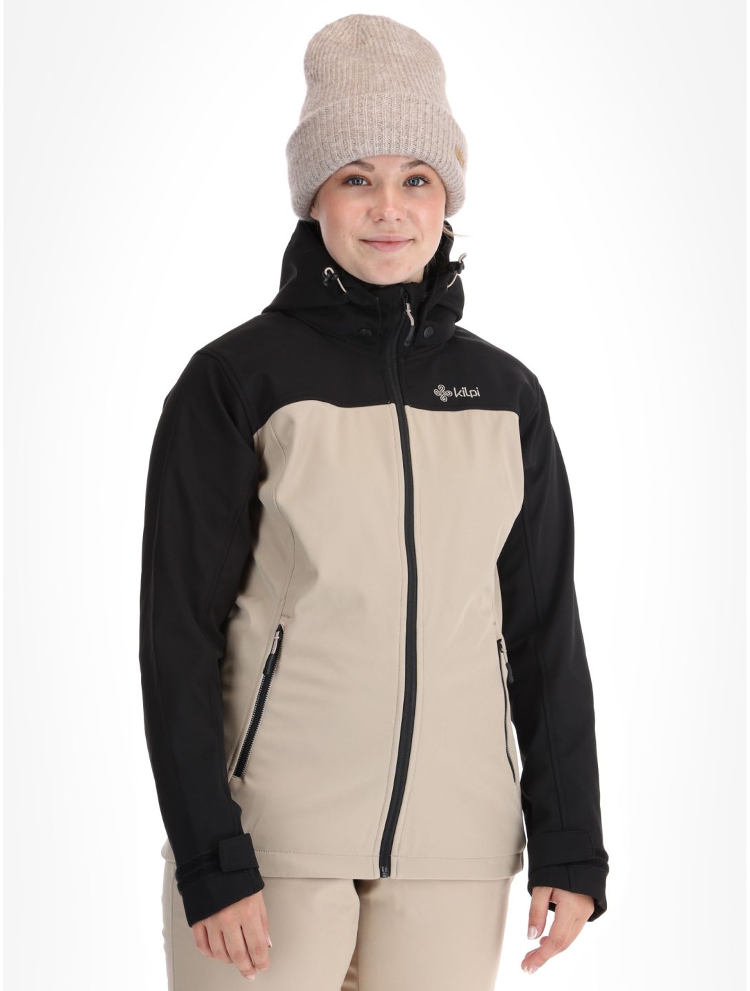 Kilpi, Ravia Softshell Skijacke Damen Beige beige, schwarz 