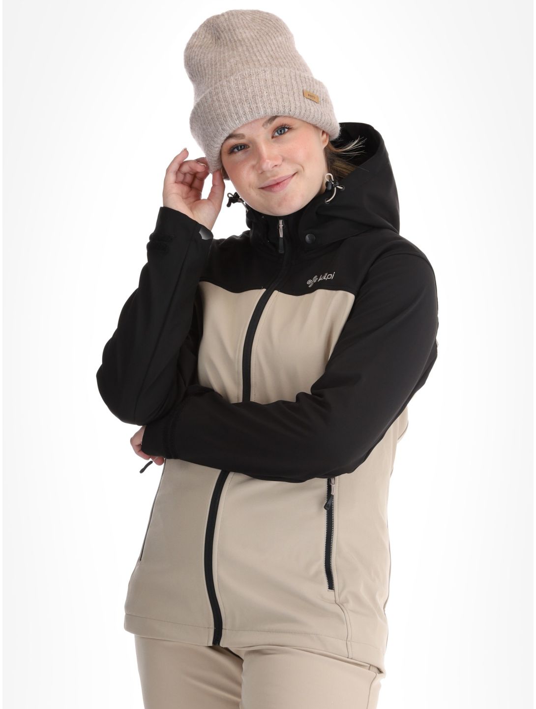 Kilpi, Ravia Softshell Skijacke Damen Beige beige, schwarz 