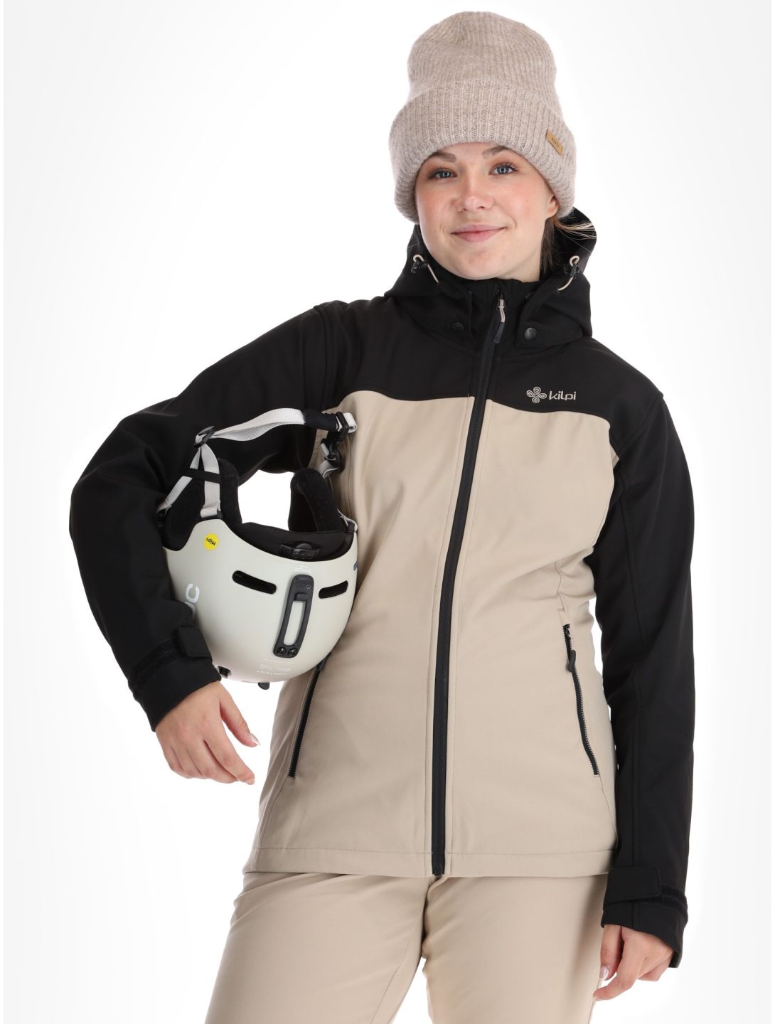 Kilpi, Ravia Softshell Skijacke Damen Beige beige, schwarz 