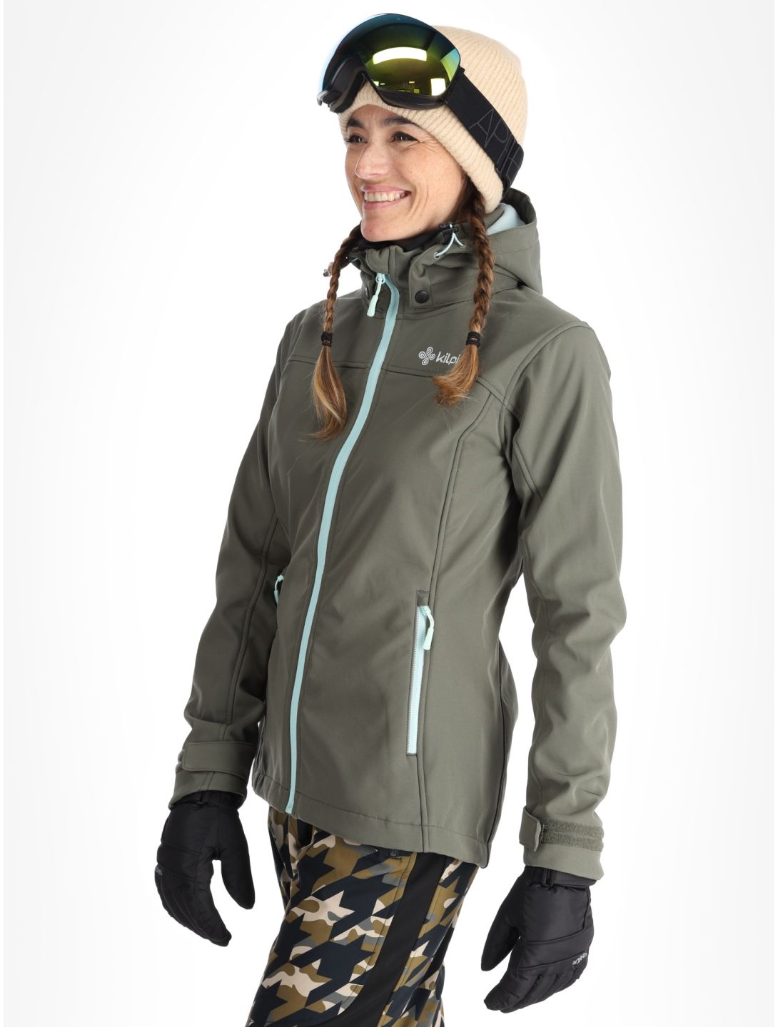 Kilpi, Ravia Softshell Skijacke Damen Dark Green grün 