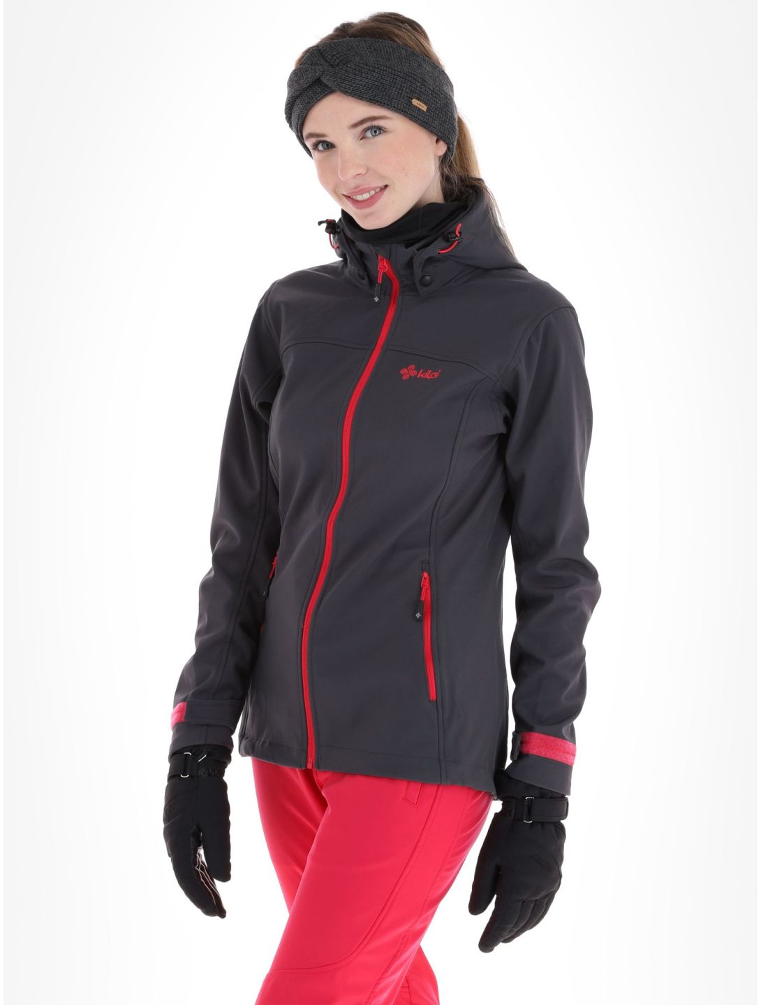 Kilpi, Ravia-W Softshell Skijacke Damen Dark Grey grau 