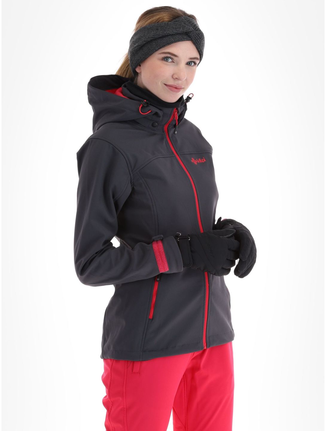 Kilpi, Ravia-w Softshell Skijacke Übergröße Damen Dark Grey grau 