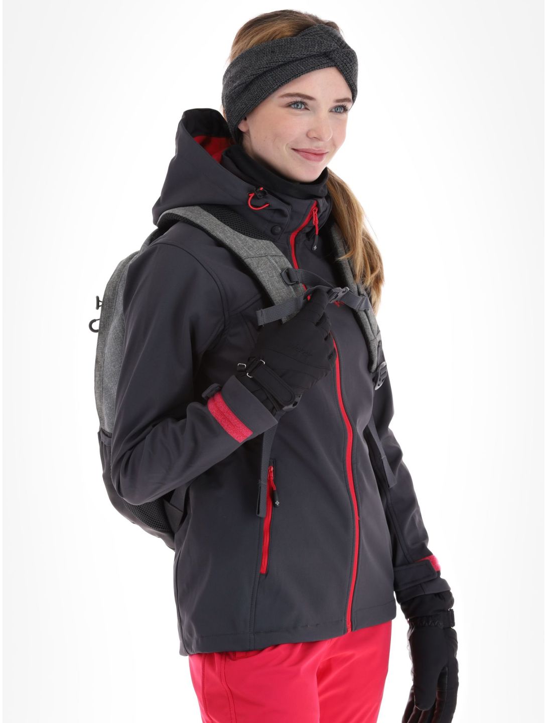 Kilpi, Ravia-w Softshell Skijacke Übergröße Damen Dark Grey grau 