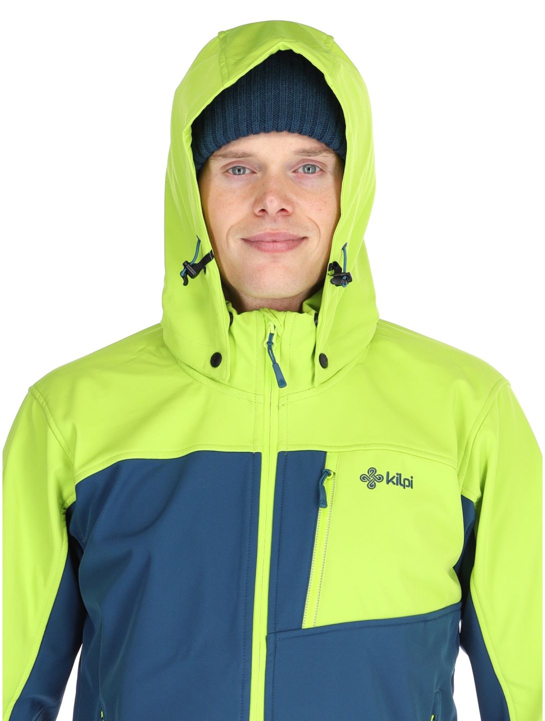 Kilpi, RAVIO Softshell Skijacke Herren Lime Green blau, grün 