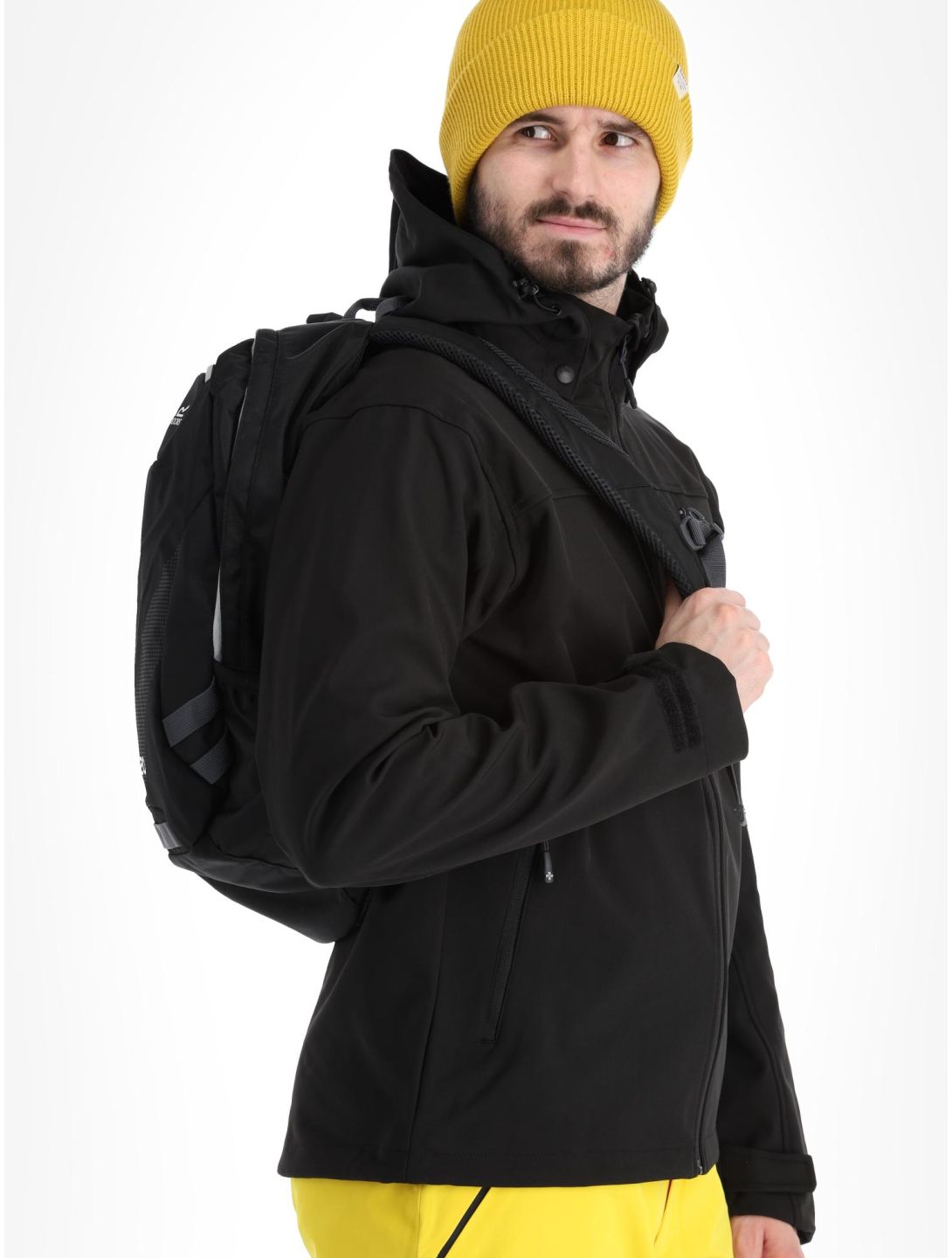 Kilpi, Ravio-m Softshell Skijacke Übergröße Herren Black schwarz 