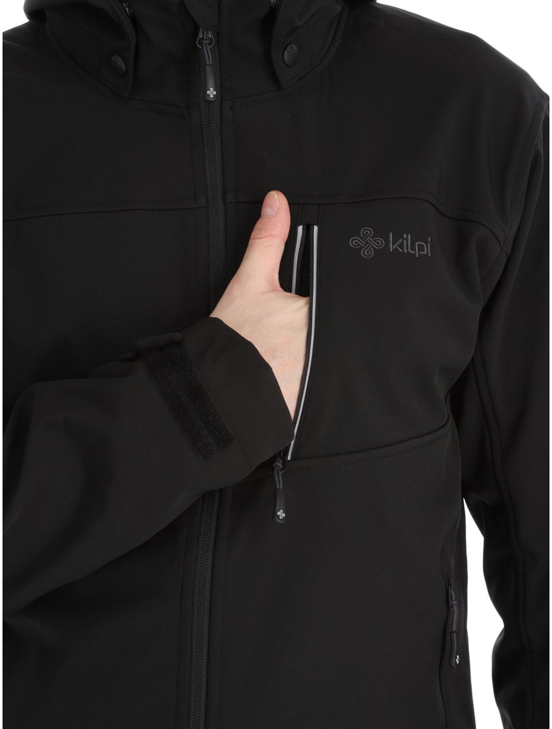 Kilpi, Ravio-m Softshell Skijacke Übergröße Herren Black schwarz 