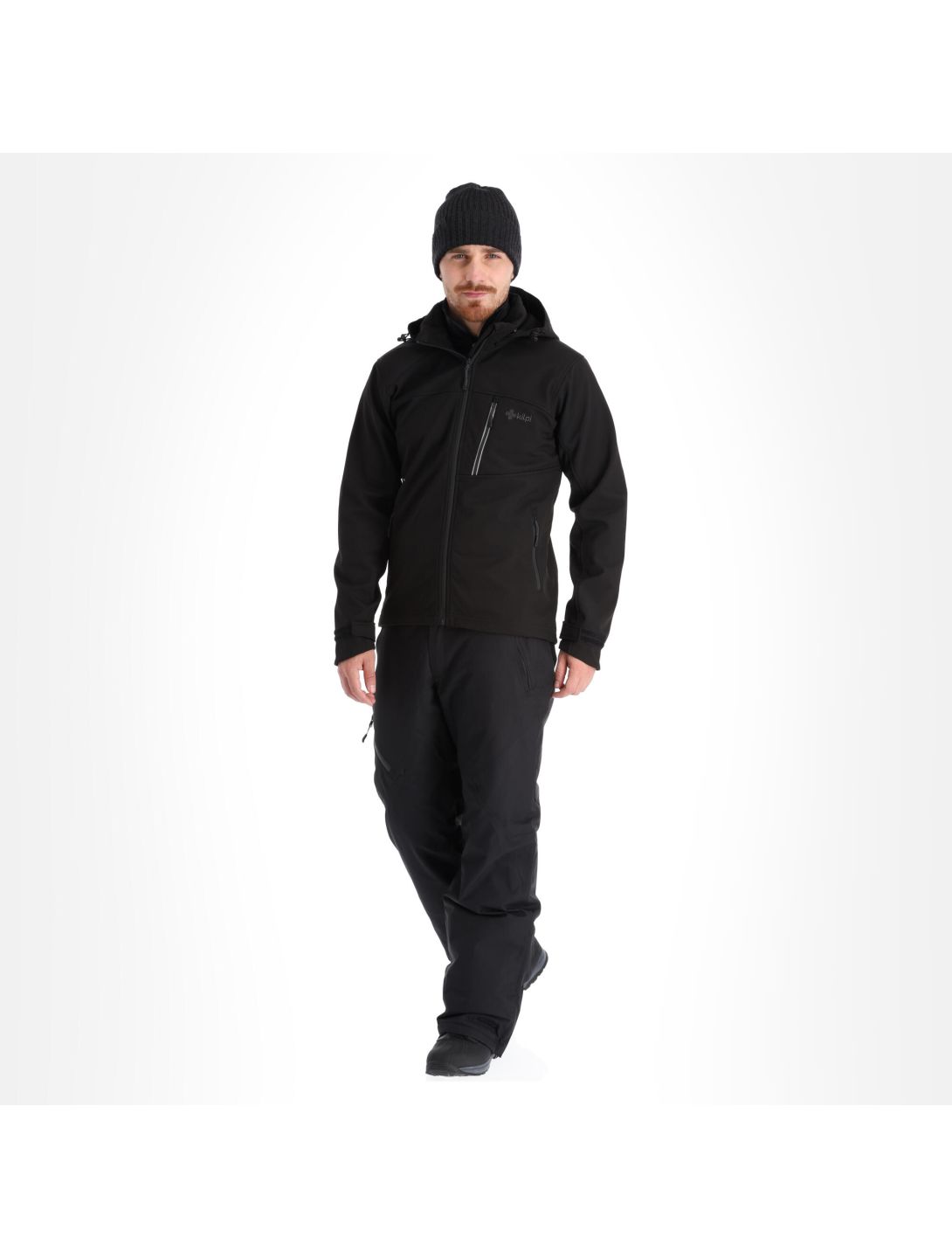 Kilpi, Ravio-M Softshell Skijacke Übergröße Herren schwarz 