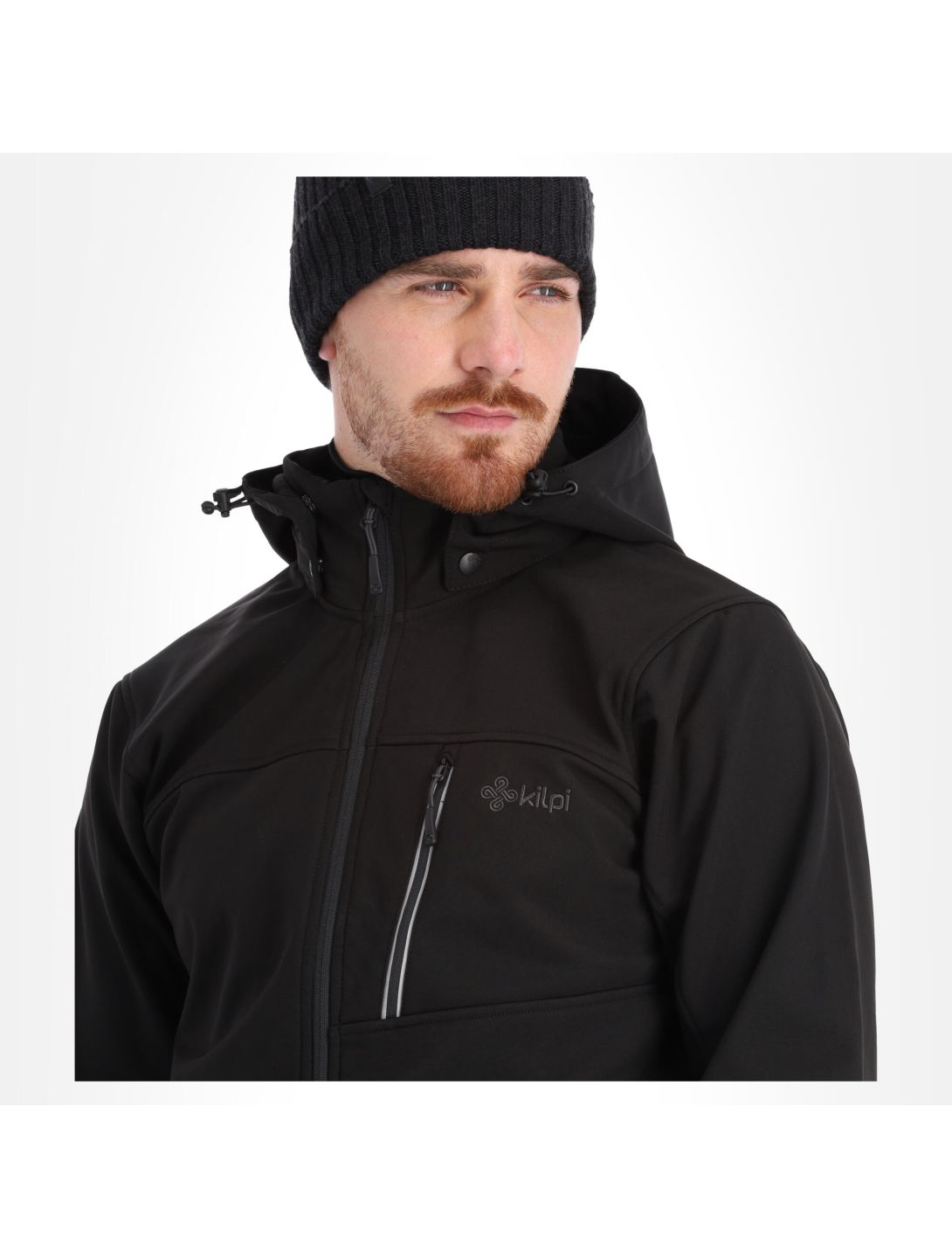 Kilpi, Ravio-M Softshell Skijacke Übergröße Herren schwarz 