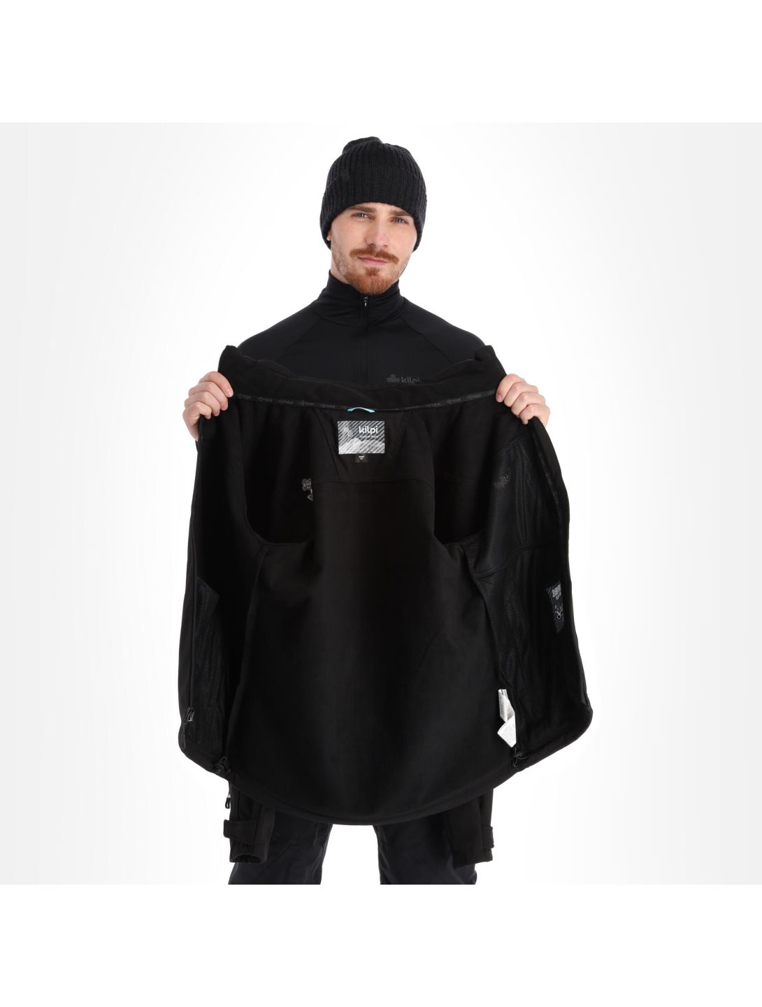 Kilpi, Ravio-M Softshell Skijacke Übergröße Herren schwarz 