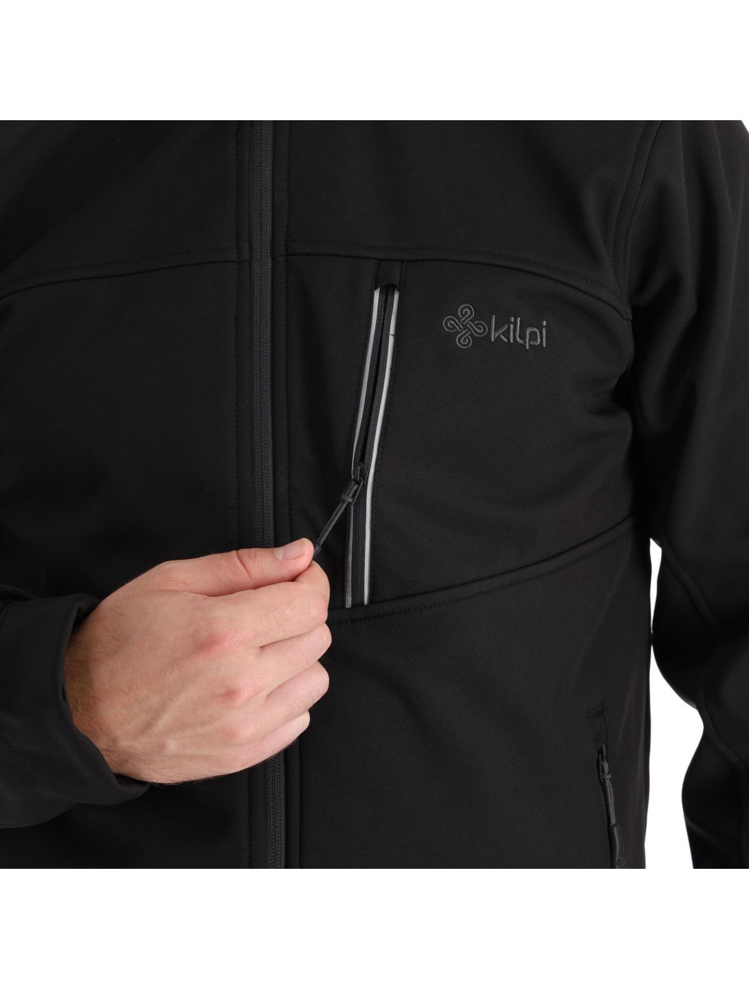 Kilpi, Ravio-M Softshell Skijacke Übergröße Herren schwarz 