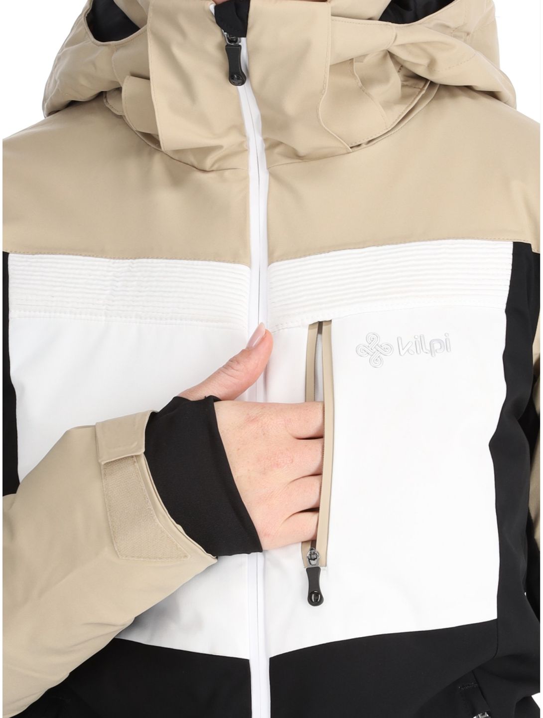 Kilpi, Valera Skijacke Damen Beige beige, schwarz, weiß 