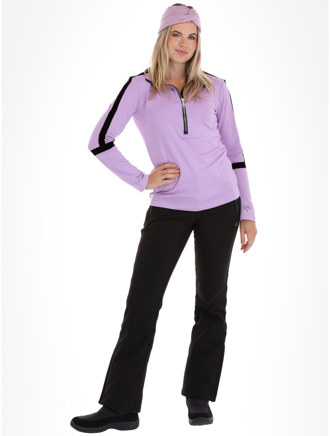 Kou Sportswear, Basic Flock Pullover Damen Lila violett 