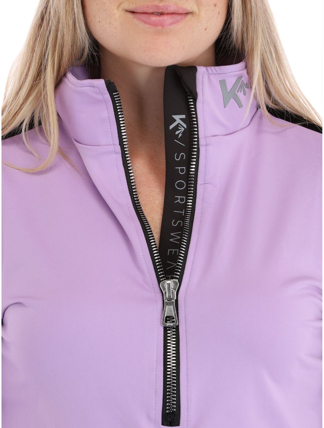 Kou Sportswear, Basic Flock Pullover Damen Lila violett 