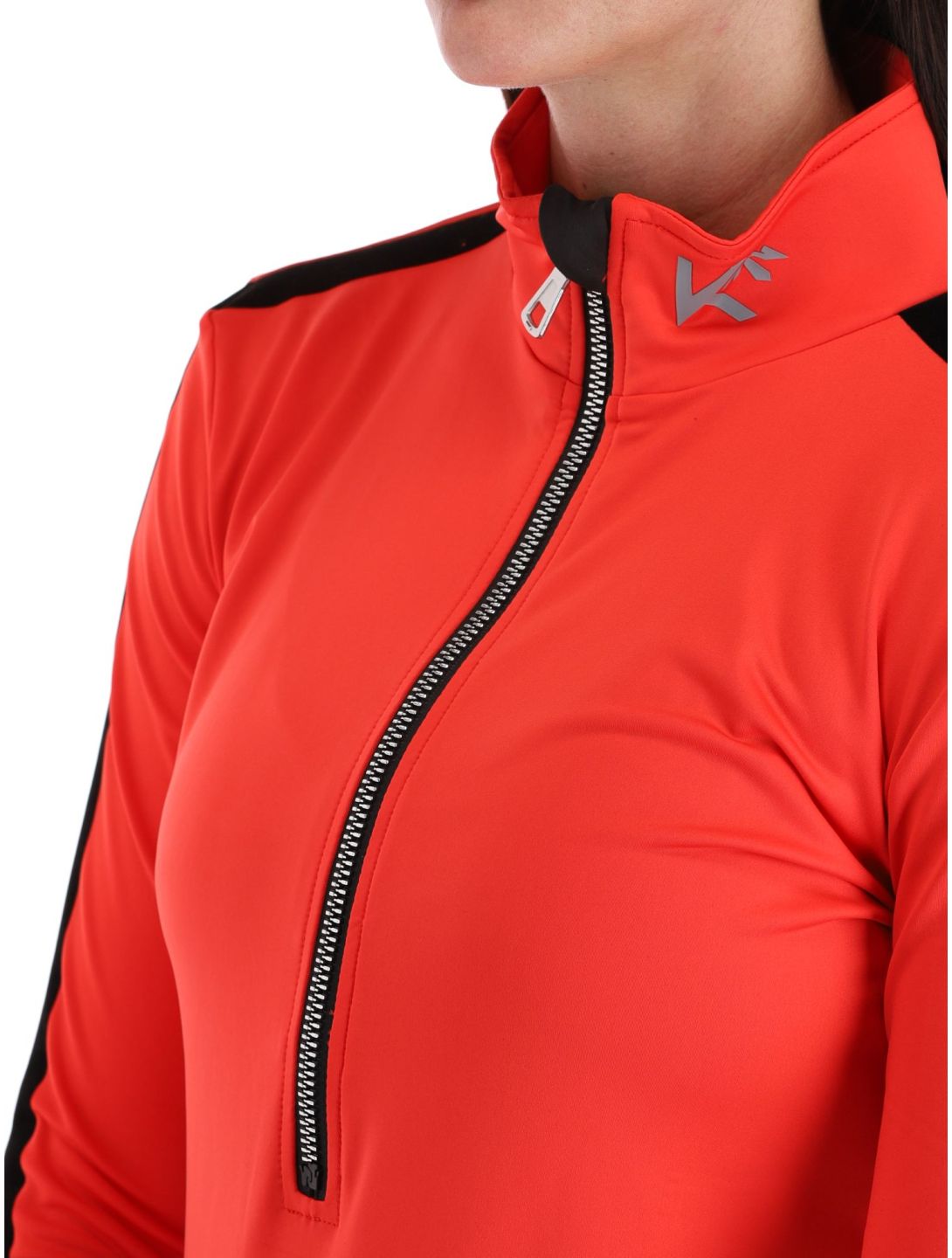 Kou Sportswear, Basic Flock Pullover Damen Red rot 