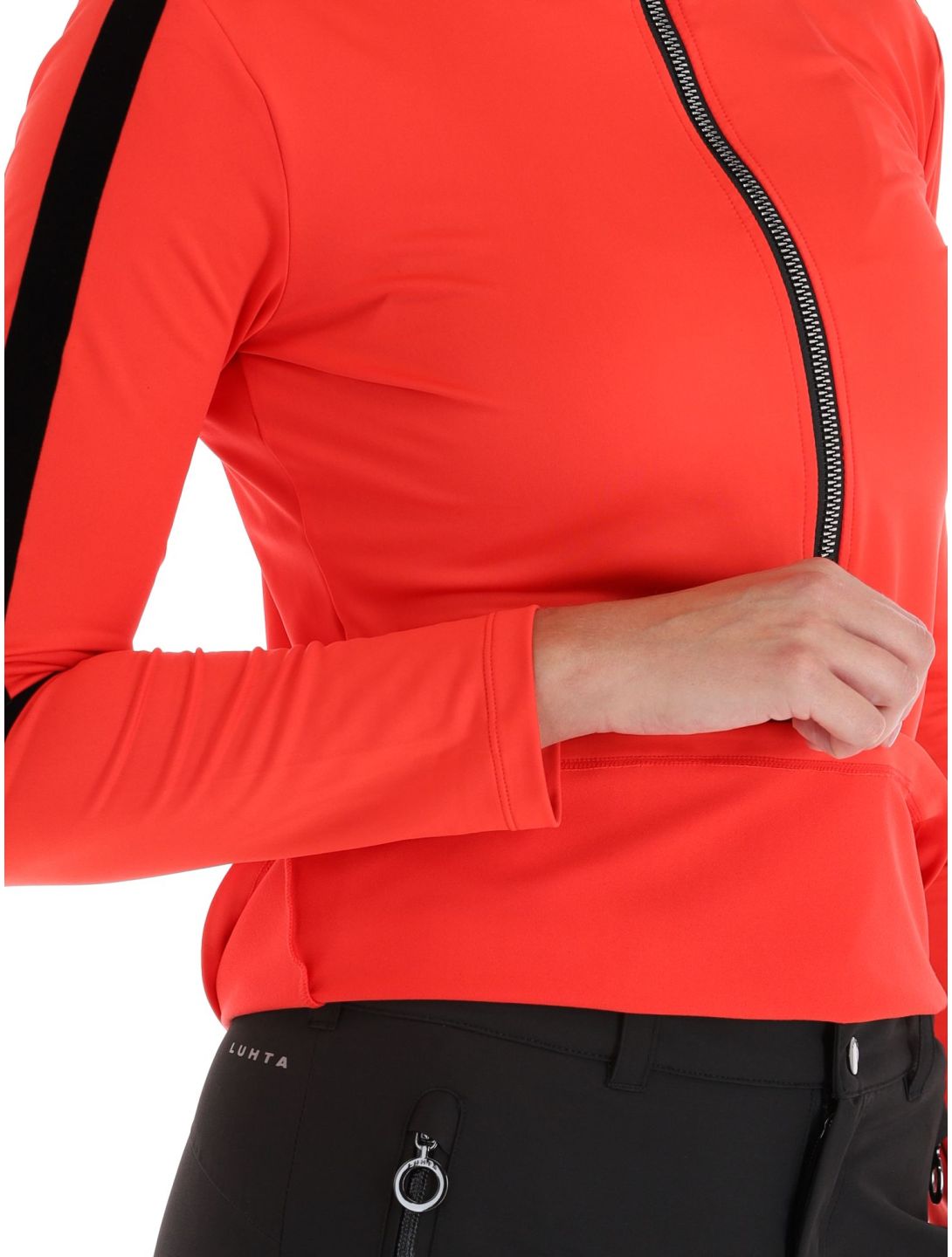 Kou Sportswear, Basic Flock Pullover Damen Red rot 