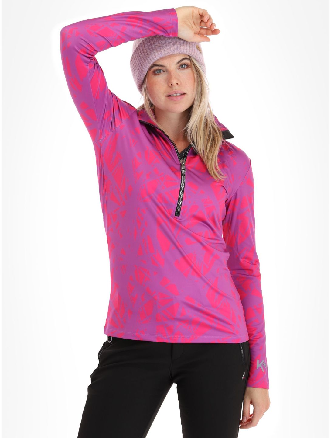 Kou Sportswear, Graphic Pullover Damen Pink-Purple rosa, violett 