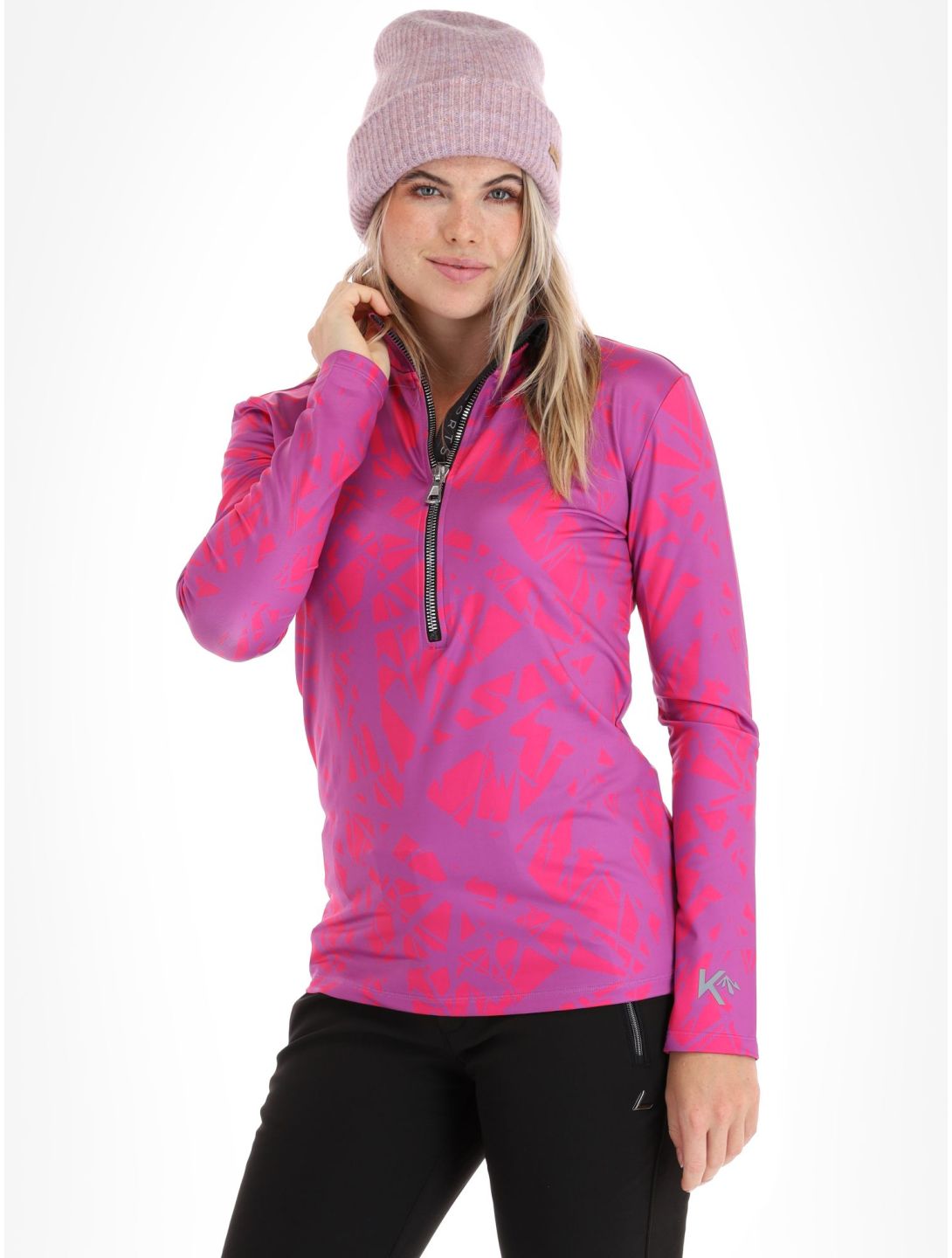 Kou Sportswear, Graphic Pullover Damen Pink-Purple rosa, violett 