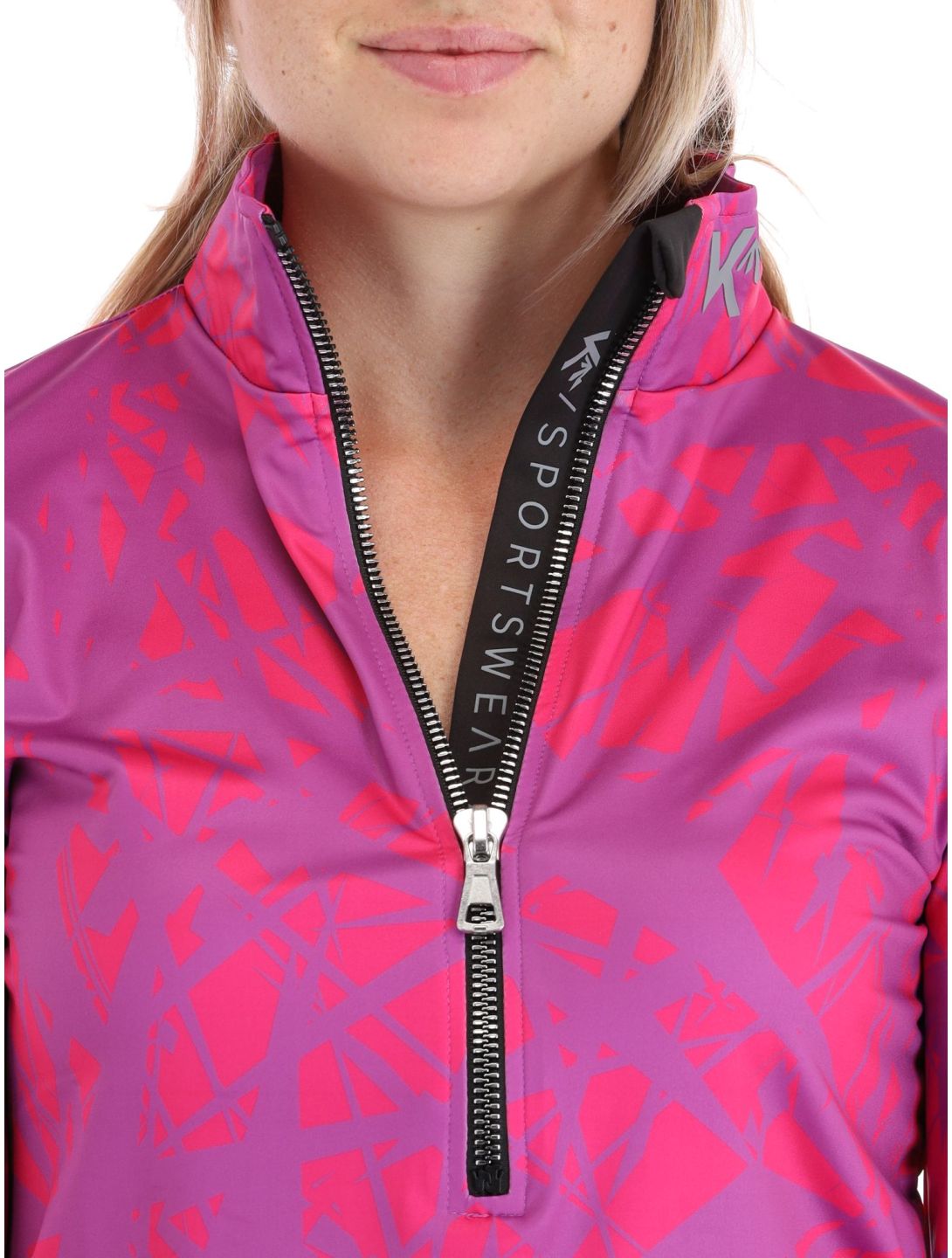 Kou Sportswear, Graphic Pullover Damen Pink-Purple rosa, violett 