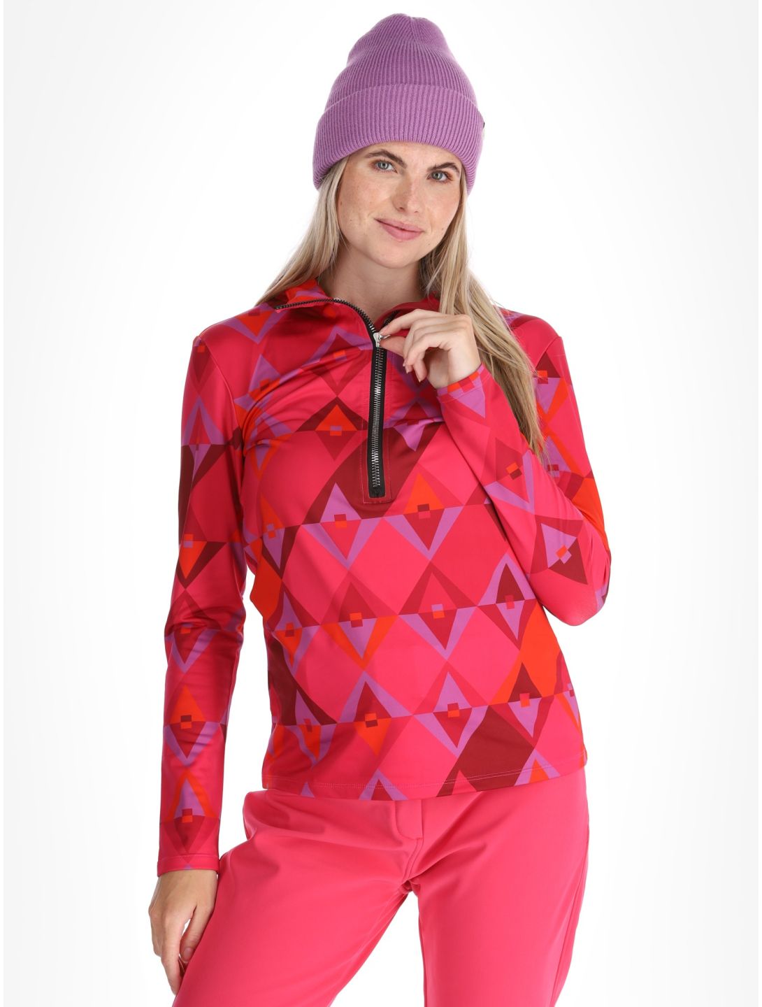 Kou Sportswear, Pully Pullover Damen Pink / Red rosa, rot 