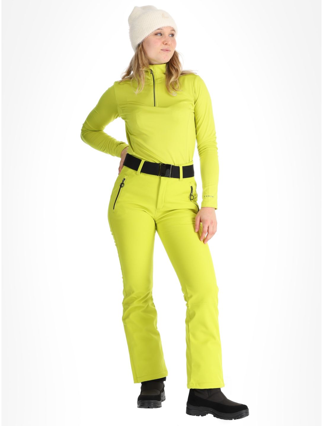 Luhta, Joentaus C Softshell Skihose kurzes Modell Damen Aloe grün 