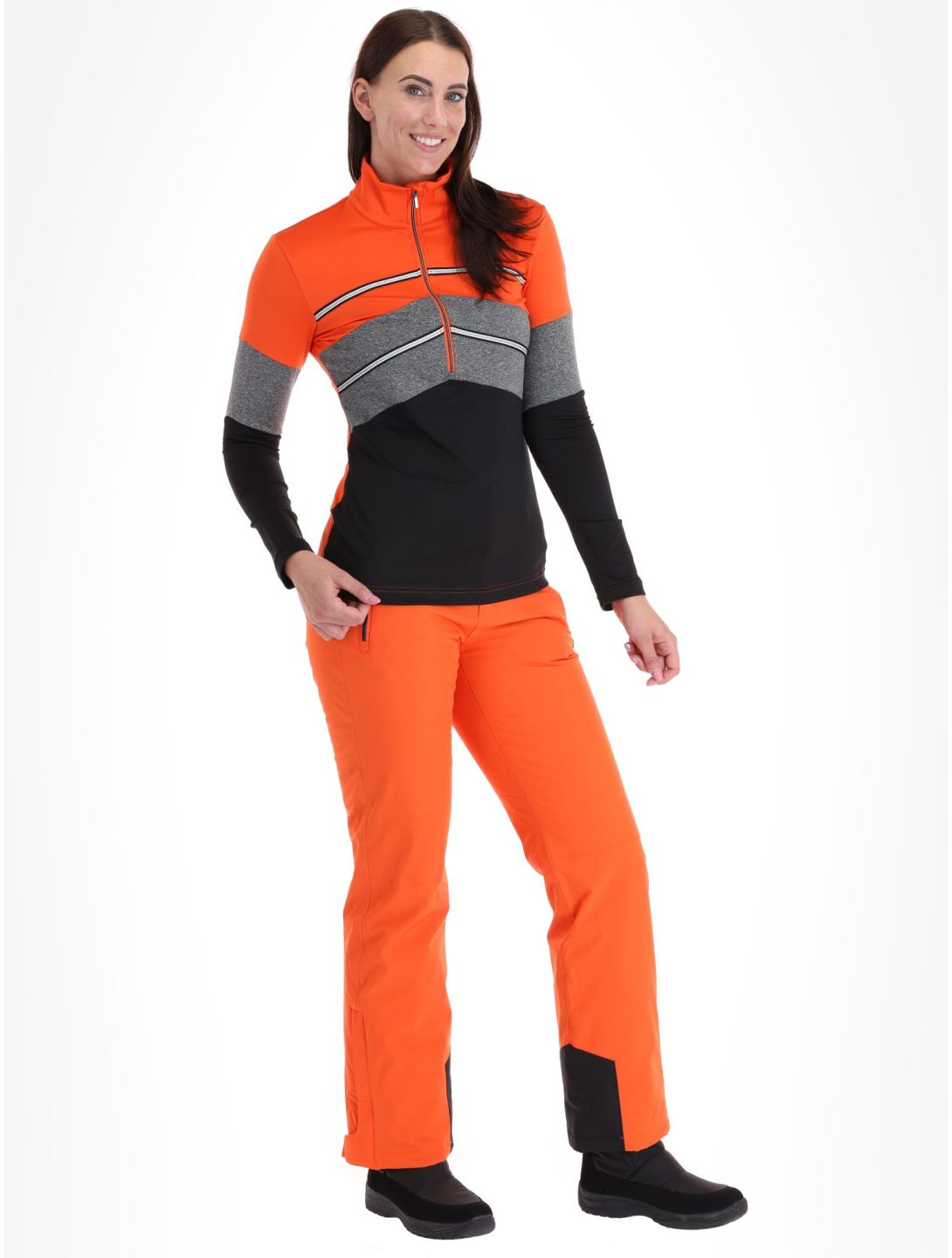 Luhta, Levi Pullover Damen Orange grau, orange, schwarz 