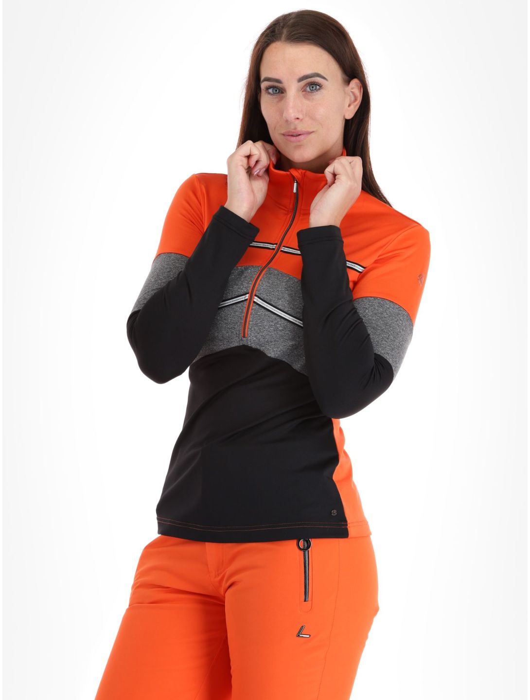 Luhta, Levi Pullover Damen Orange grau, orange, schwarz 